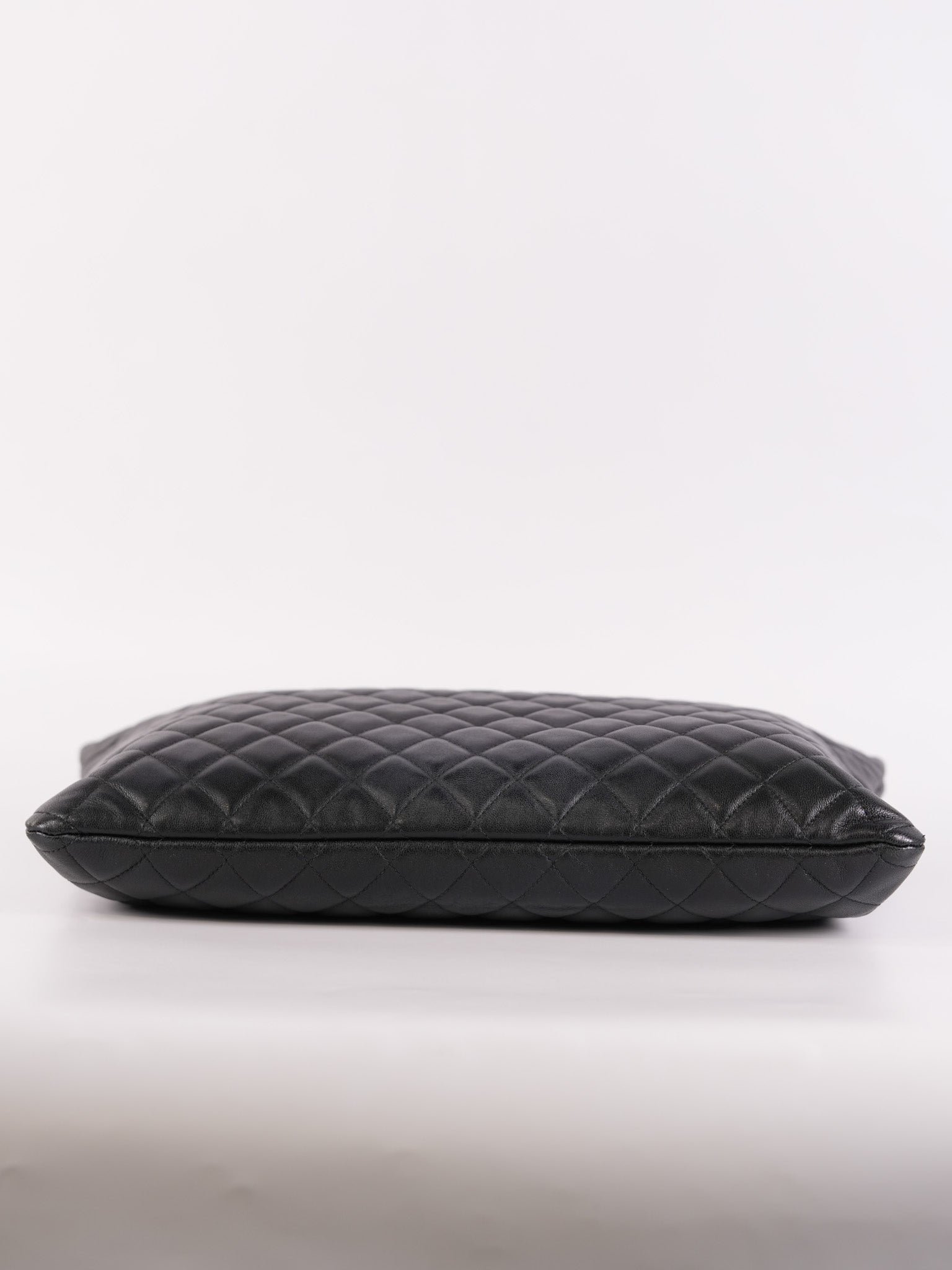 Boy O Case Clutch Bag in Black Quilted Calfskin Leather & Light Gold Hardware Series 26 | Purse Maison Luxury Bags Shop