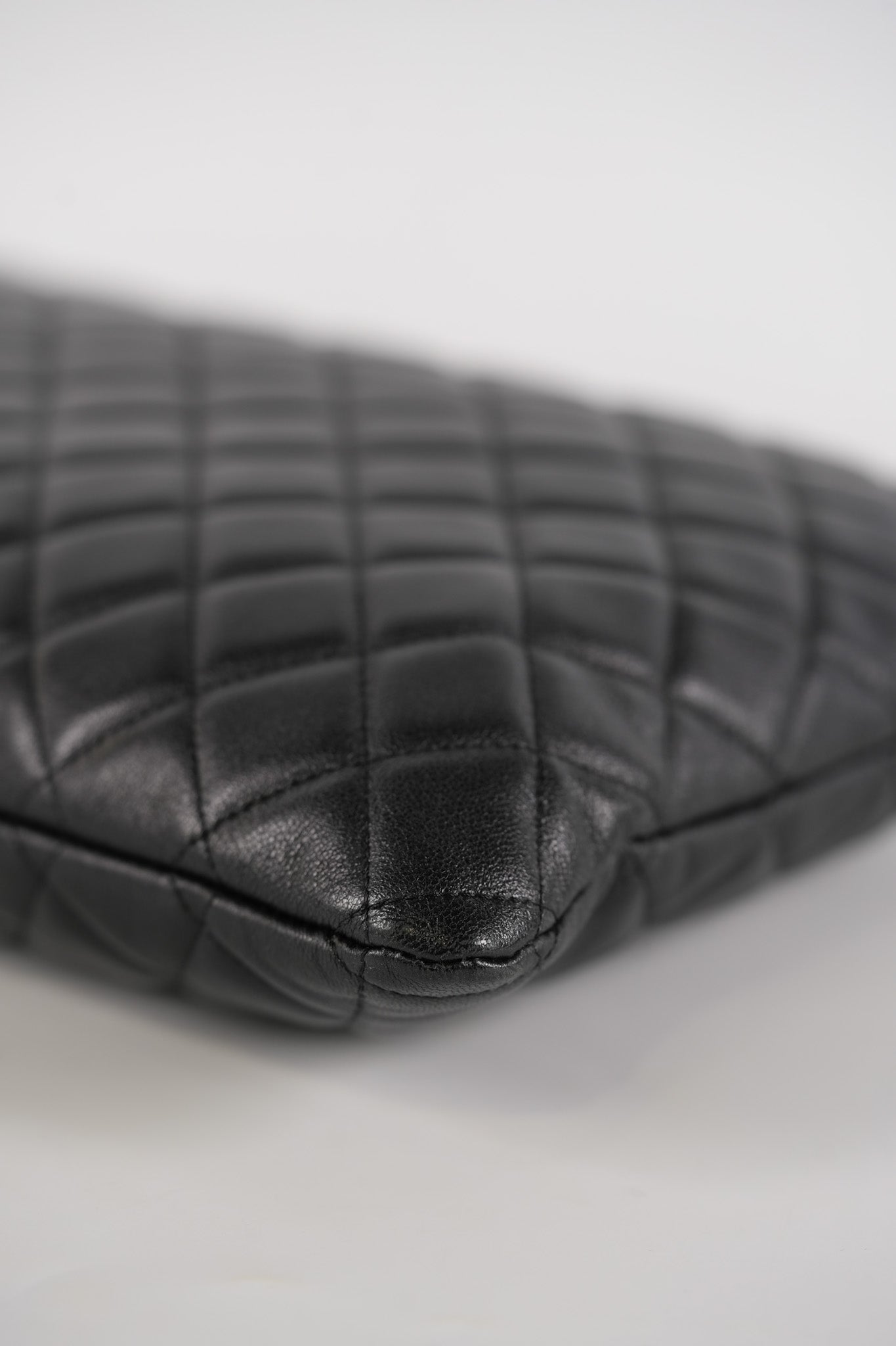 Boy O Case Clutch Bag in Black Quilted Calfskin Leather & Light Gold Hardware Series 26 | Purse Maison Luxury Bags Shop