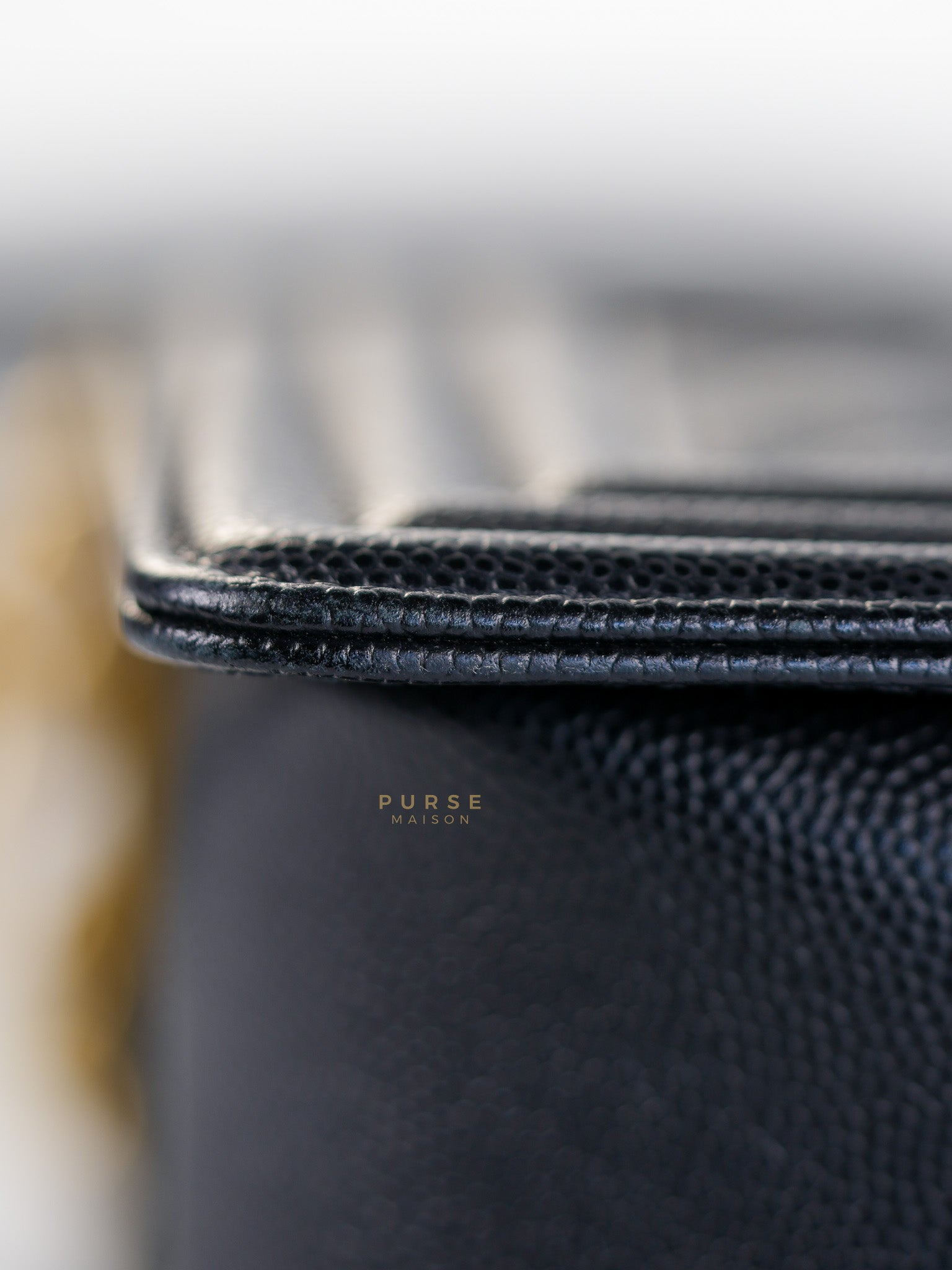 Boy Old Medium Caviar Leather in Aged Gold Hardware in Series 30 | Purse Maison Luxury Bags Shop