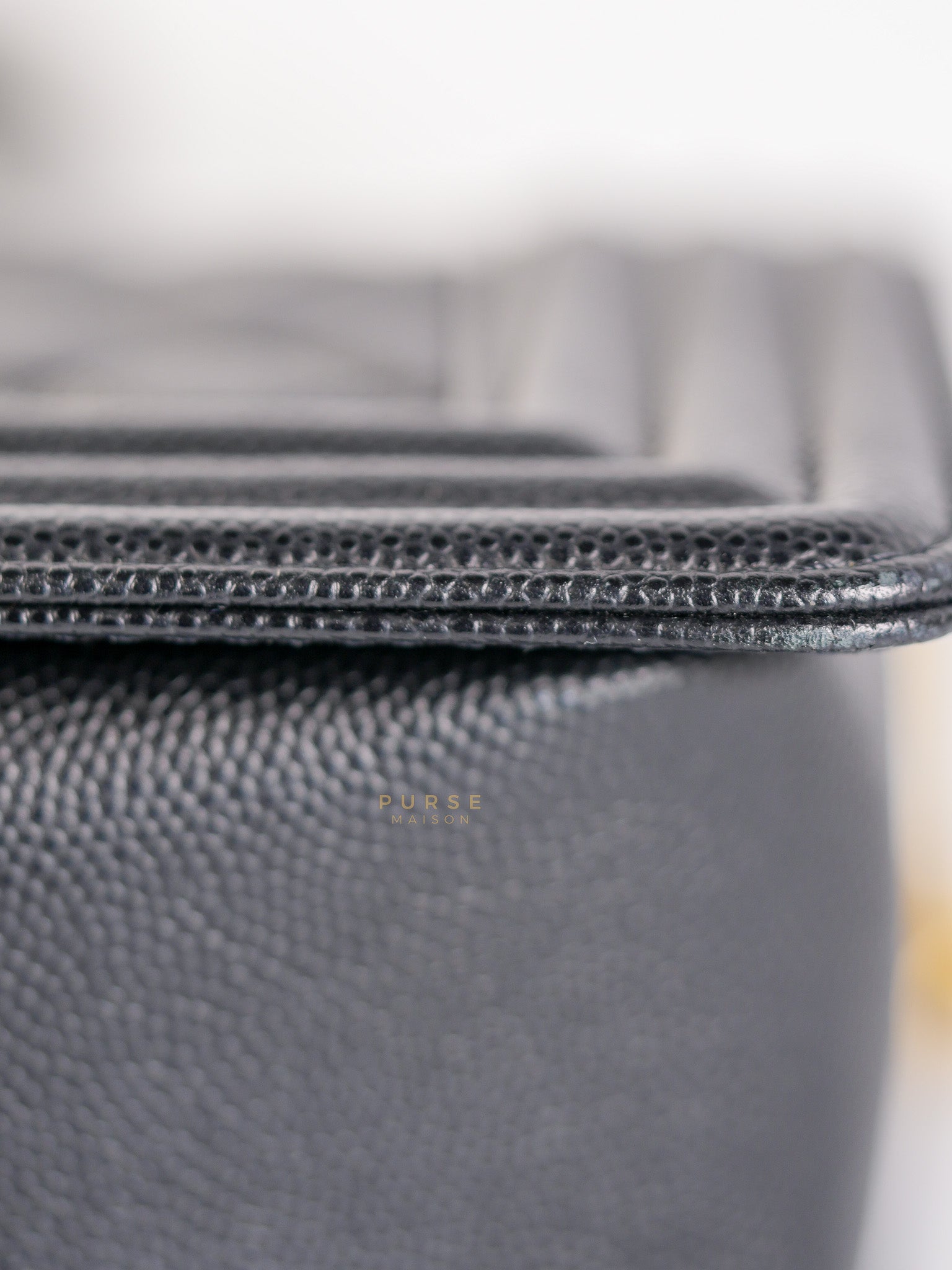 Boy Old Medium Caviar Leather in Aged Gold Hardware in Series 30 | Purse Maison Luxury Bags Shop