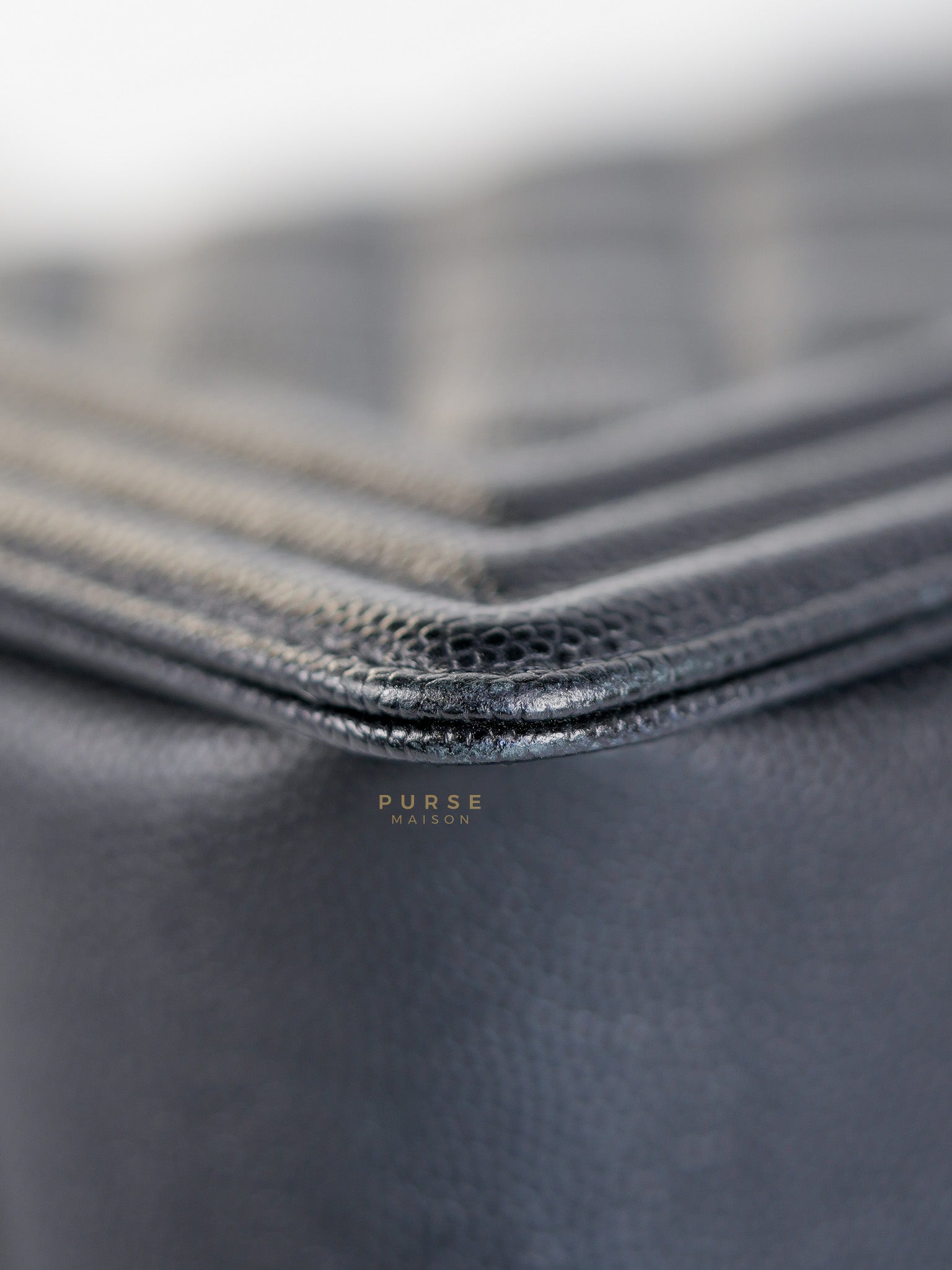 Boy Old Medium Caviar Leather in Aged Gold Hardware in Series 30 | Purse Maison Luxury Bags Shop