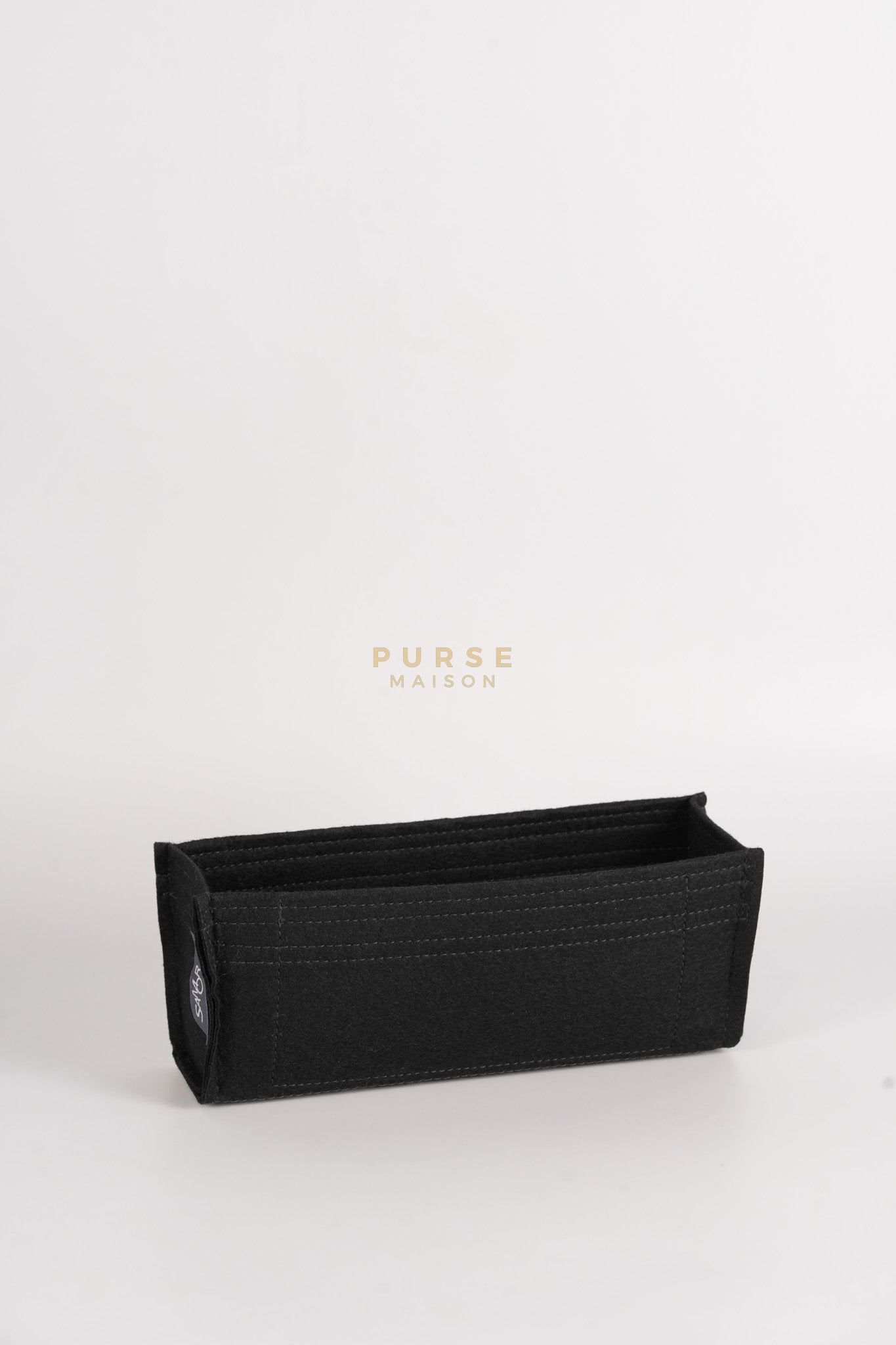 Boy Old Medium Black in Chevron Calfskin Leather and Light Gold Hardware Series 23 | Purse Maison Luxury Bags Shop