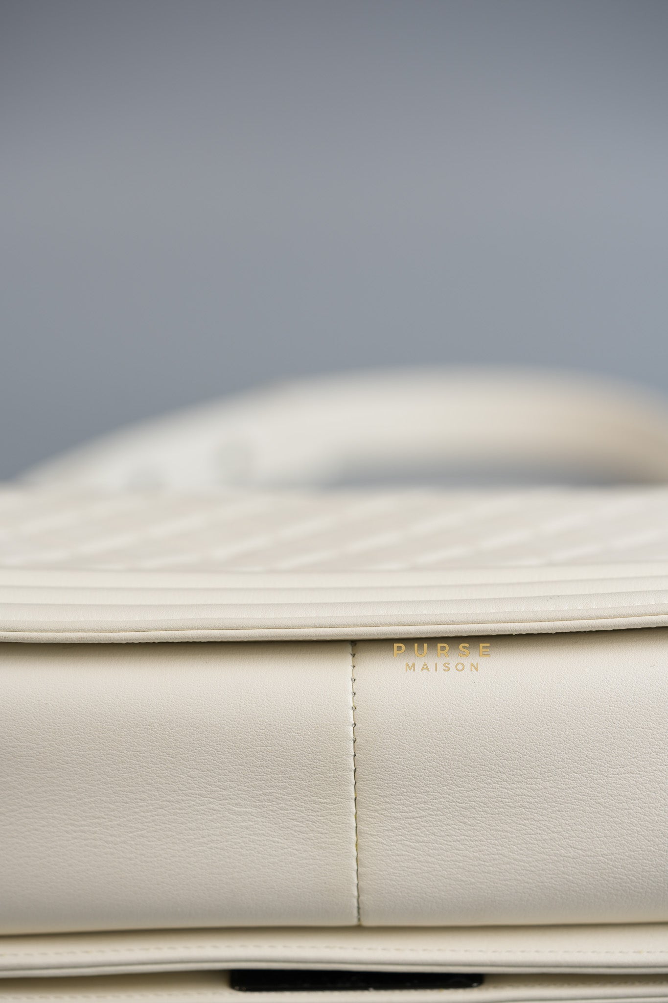 Boy Old Medium Calfskin White in So Black Hardware (Series 25) | Purse Maison Luxury Bags Shop