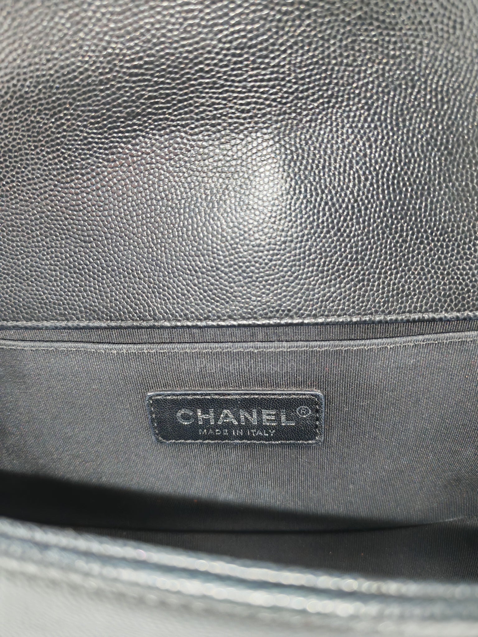 Boy Old Medium Chevron in Black Caviar Leather and Ruthenium Hardware Series 24 | Purse Maison Luxury Bags Shop