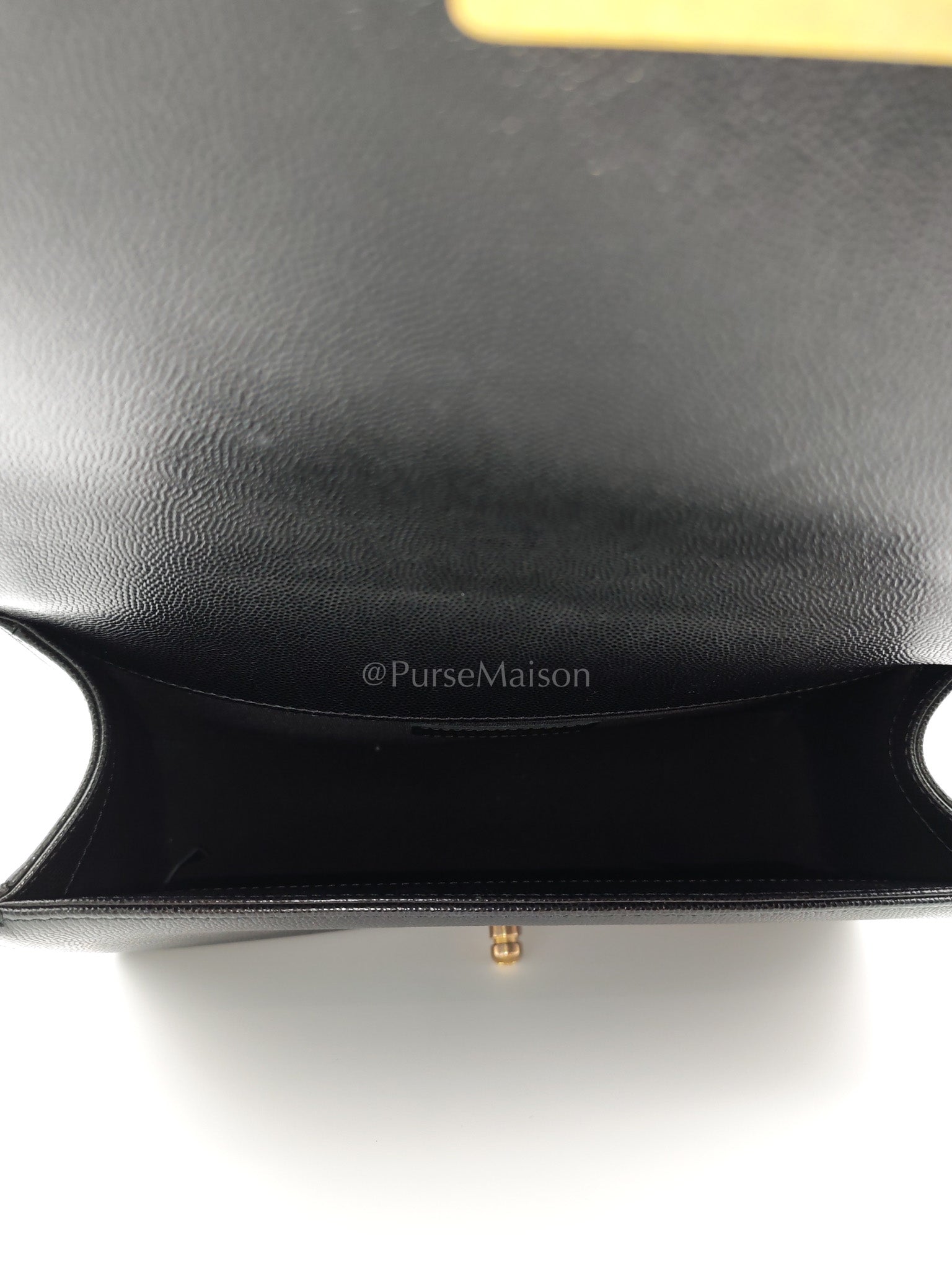 Boy Old Medium in Black Caviar Leather Aged Gold Hardware (Series 29) | Purse Maison Luxury Bags Shop