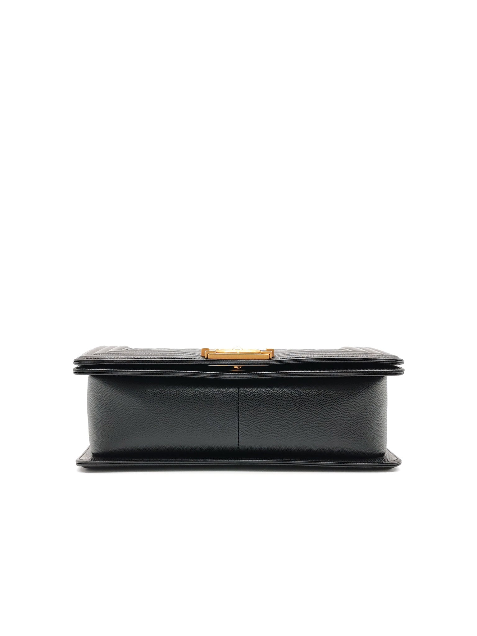 Boy Old Medium in Black Caviar Leather Aged Gold Hardware (Series 29) | Purse Maison Luxury Bags Shop