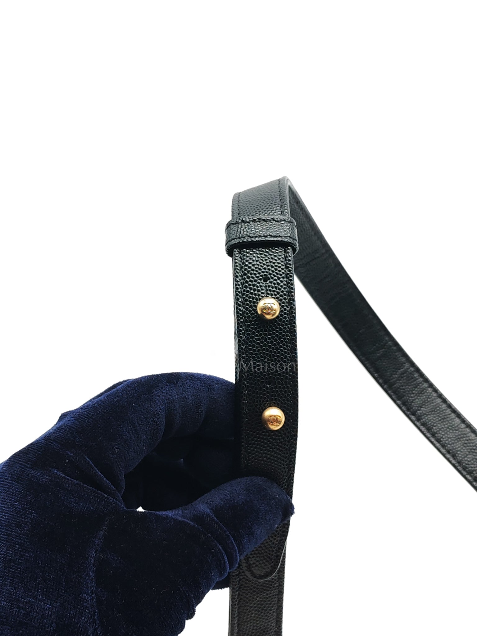 Boy Old Medium in Black Caviar Leather and Aged Gold Hardware (Microchip) | Purse Maison Luxury Bags Shop