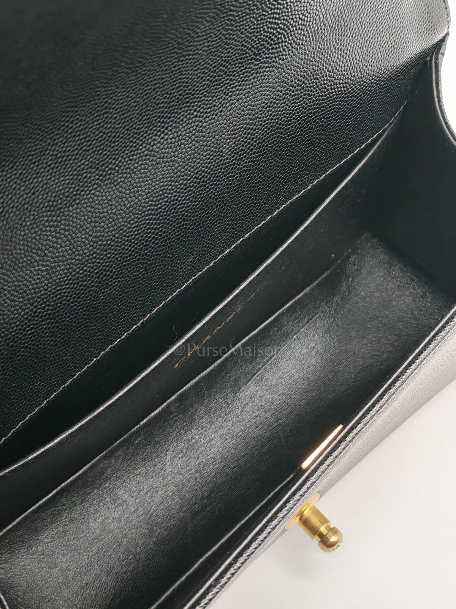 Boy Old Medium in Black Caviar Leather and Aged Gold Hardware (Microchip) | Purse Maison Luxury Bags Shop