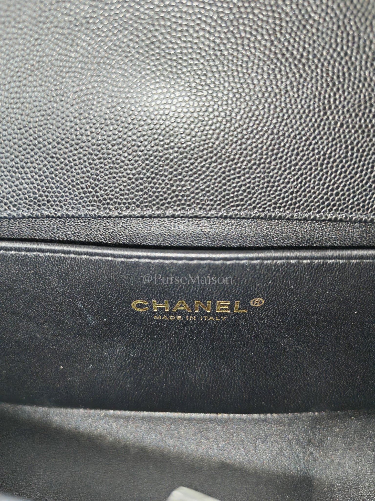 Boy Old Medium in Black Caviar Leather and Aged Gold Hardware Microchip Year 2022 | Purse Maison Luxury Bags Shop