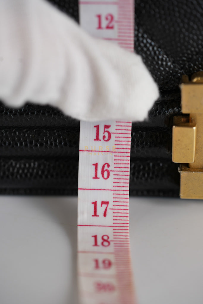 Boy Old Medium in Black Caviar Leather and Aged Gold Hardware Series 28 | Purse Maison Luxury Bags Shop