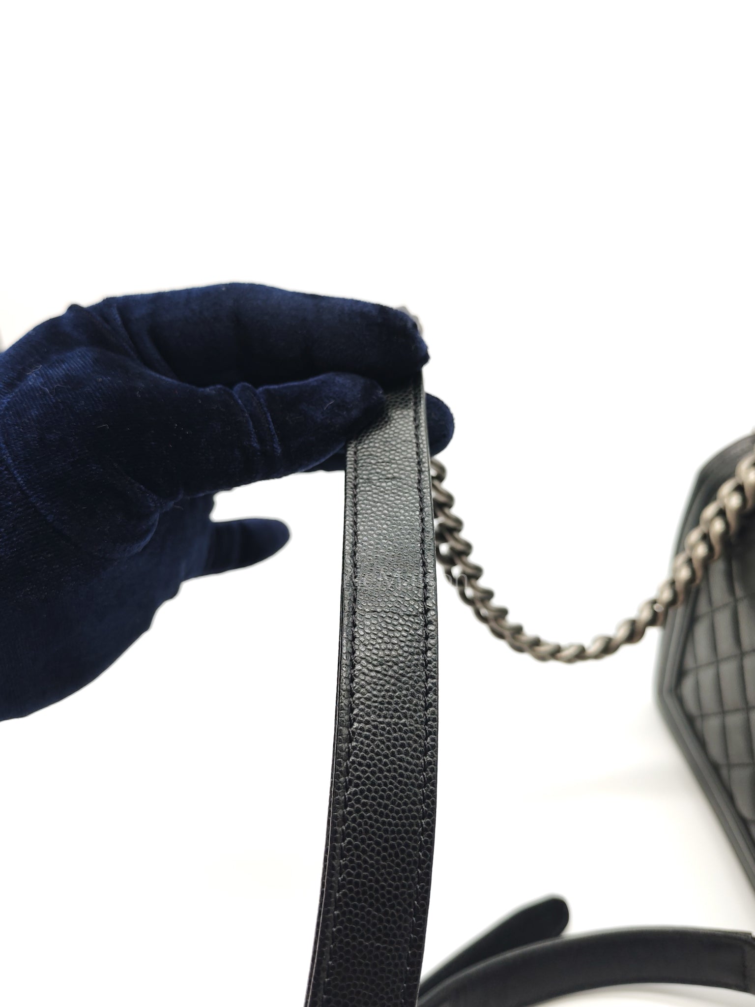 Boy Old Medium in Black Caviar Leather and Ruthenium Hardware Series 27 | Purse Maison Luxury Bags Shop