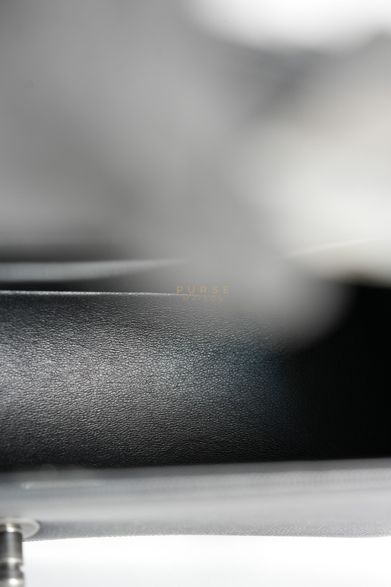 Boy Old Medium in Black Caviar Leather Ruthenium Hardware (Microchip) | Purse Maison Luxury Bags Shop