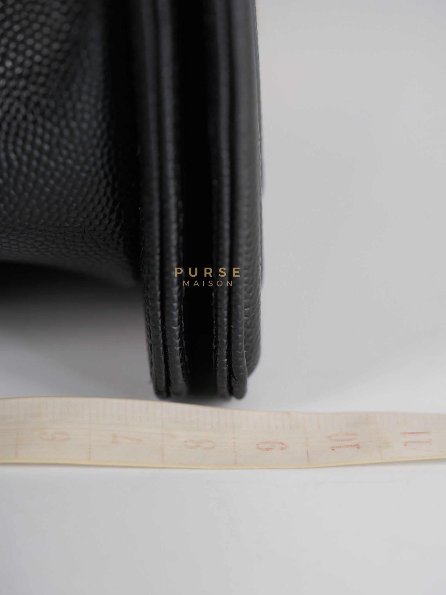 Boy Old Medium in Black Quilted Caviar Leather & Aged Gold Hardware Series 29 | Purse Maison Luxury Bags Shop
