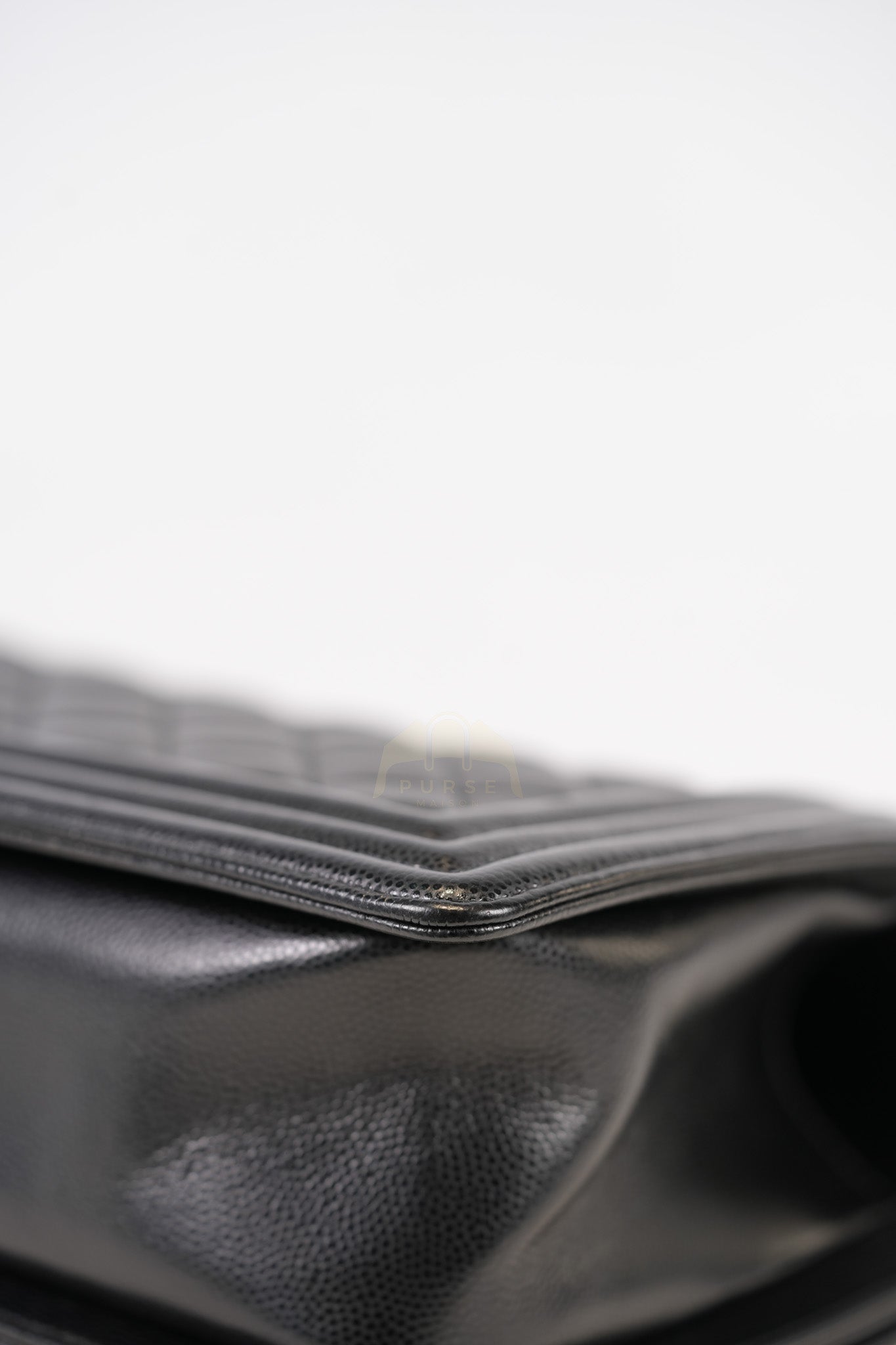 Boy Old Medium in Black Quilted Caviar Leather & Ruthenium Hardware Series 29 | Purse Maison Luxury Bags Shop