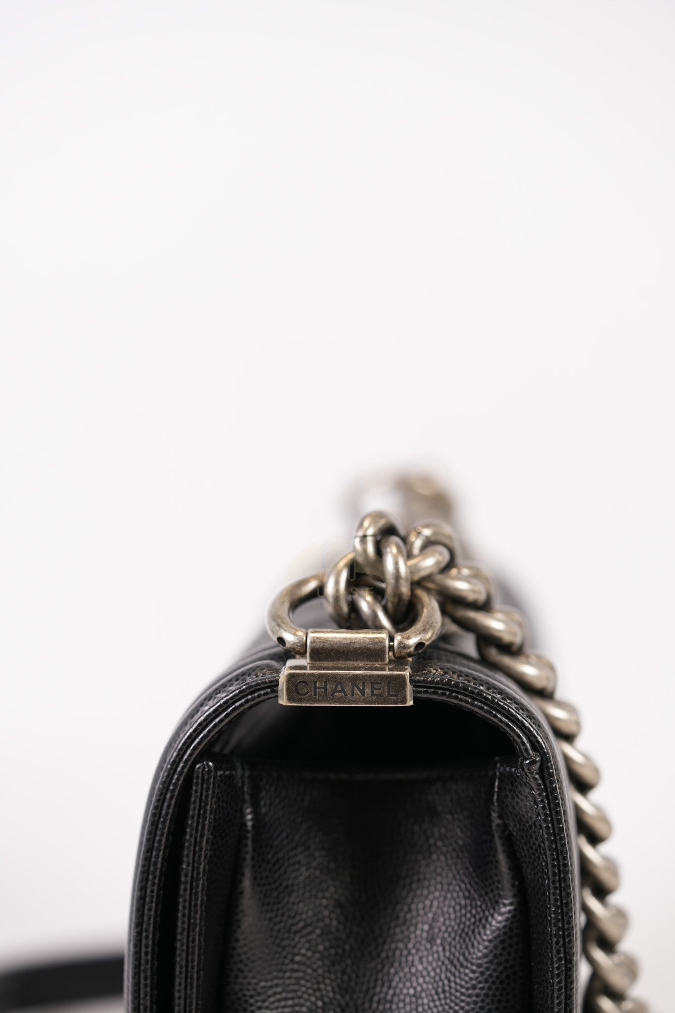 Boy Old Medium in Black Quilted Caviar Leather & Ruthenium Hardware Series 29 | Purse Maison Luxury Bags Shop