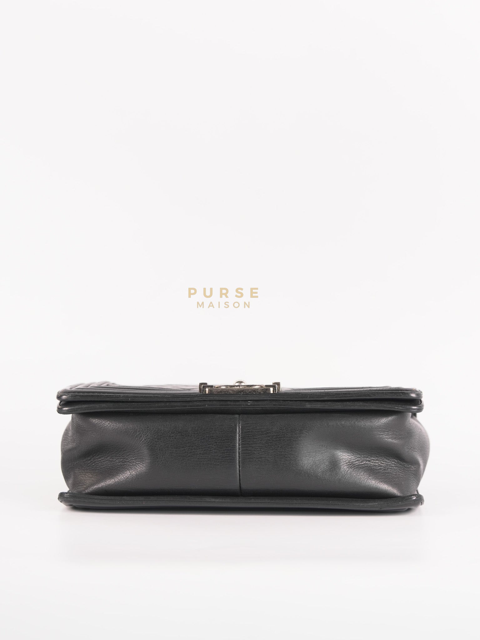 Boy Old Medium in Black Quilted Lambskin Leather & Ruthenium Hardware Series 19 | Purse Maison Luxury Bags Shop