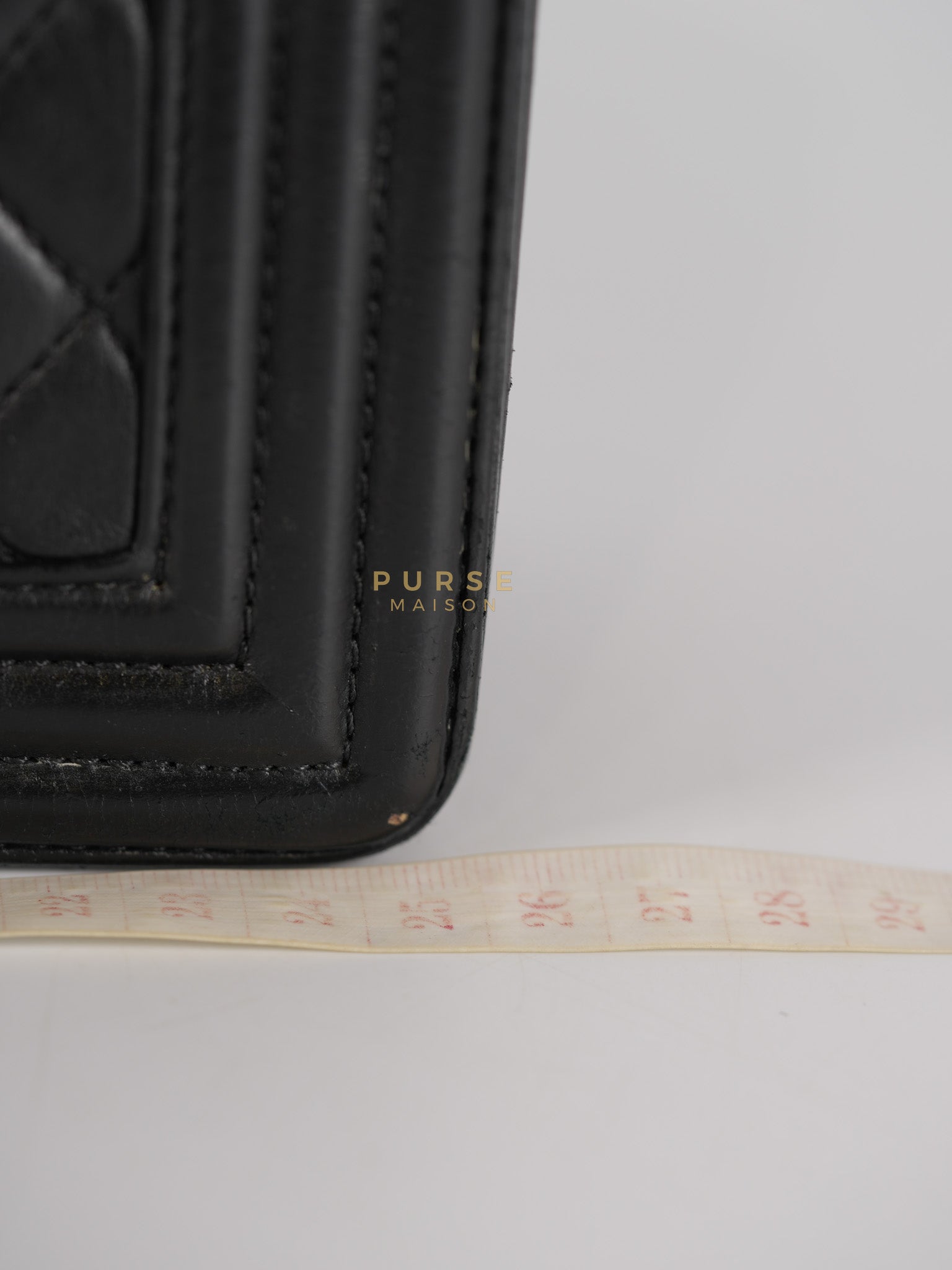 Boy Old Medium in Black Quilted Lambskin Leather & Ruthenium Hardware Series 19 | Purse Maison Luxury Bags Shop