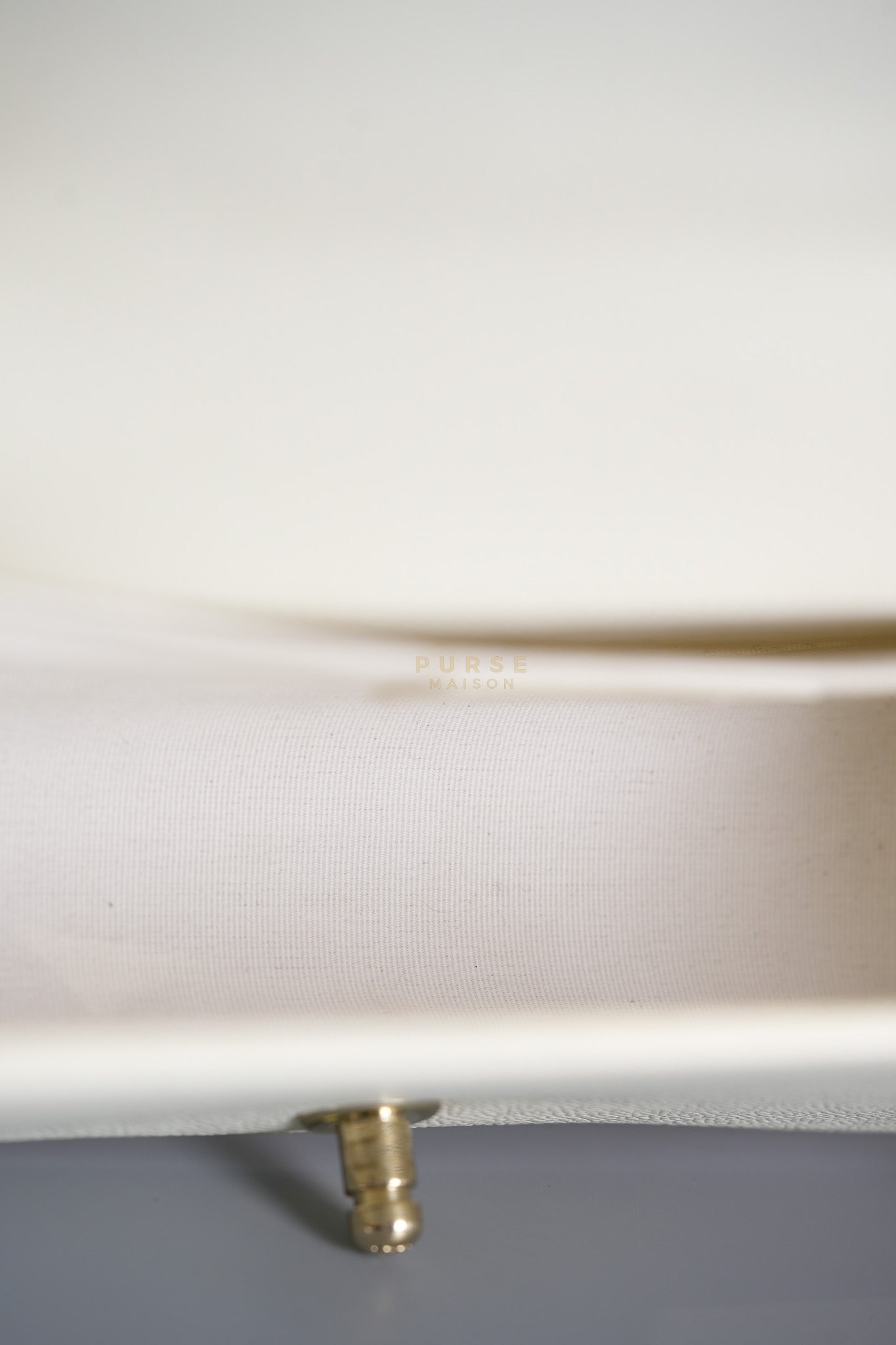 Boy Old Medium in Off White Caviar Leather and Light Gold Hardware (Microchip) | Purse Maison Luxury Bags Shop
