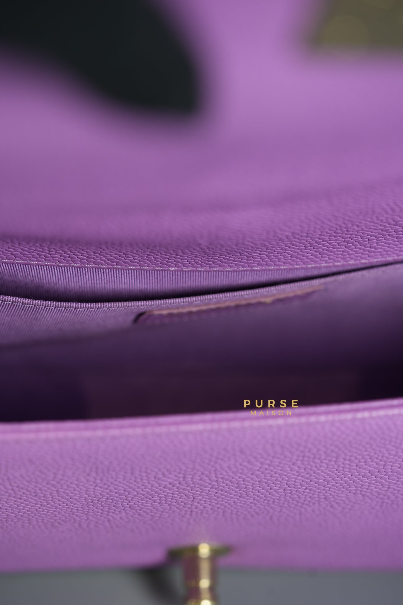 Boy Old Medium in Purple Caviar Leather and Champagne Hardware Series 29 | Purse Maison Luxury Bags Shop