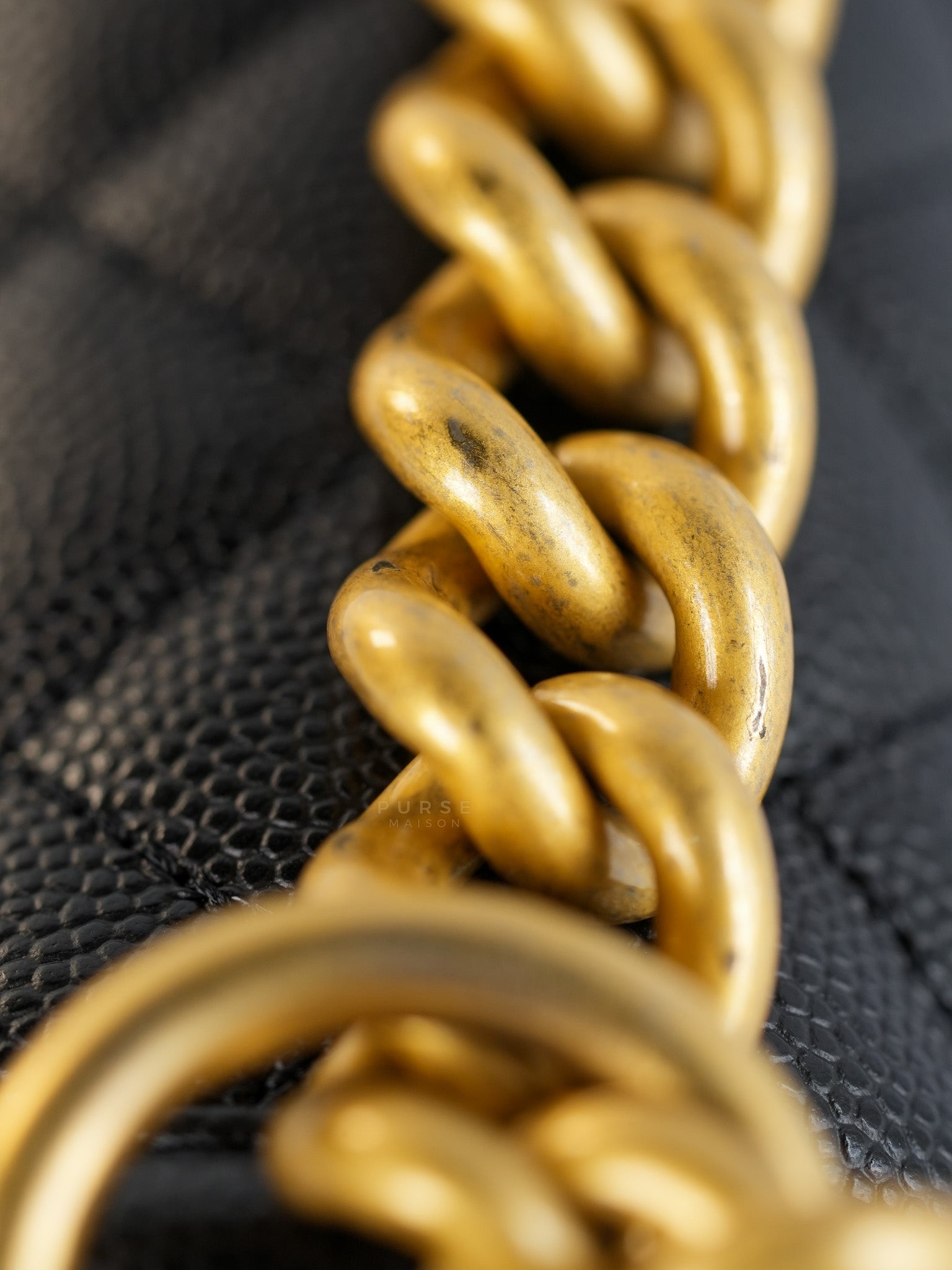 Boy Small Black Caviar Leather and Aged Gold Hardware (Microchip) | Purse Maison Luxury Bags Shop