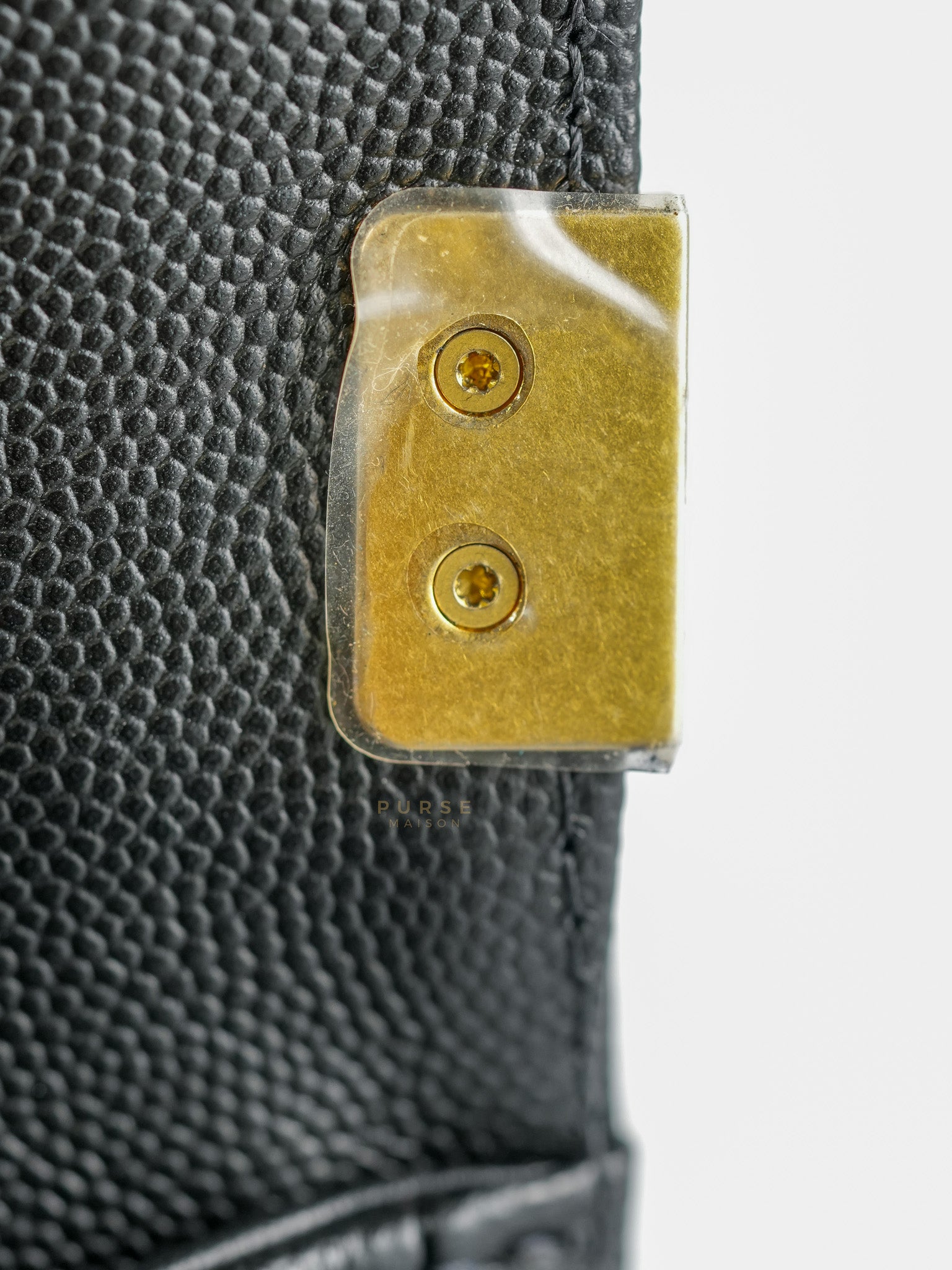 Boy Small Black Caviar Leather and Aged Gold Hardware (Microchip) | Purse Maison Luxury Bags Shop