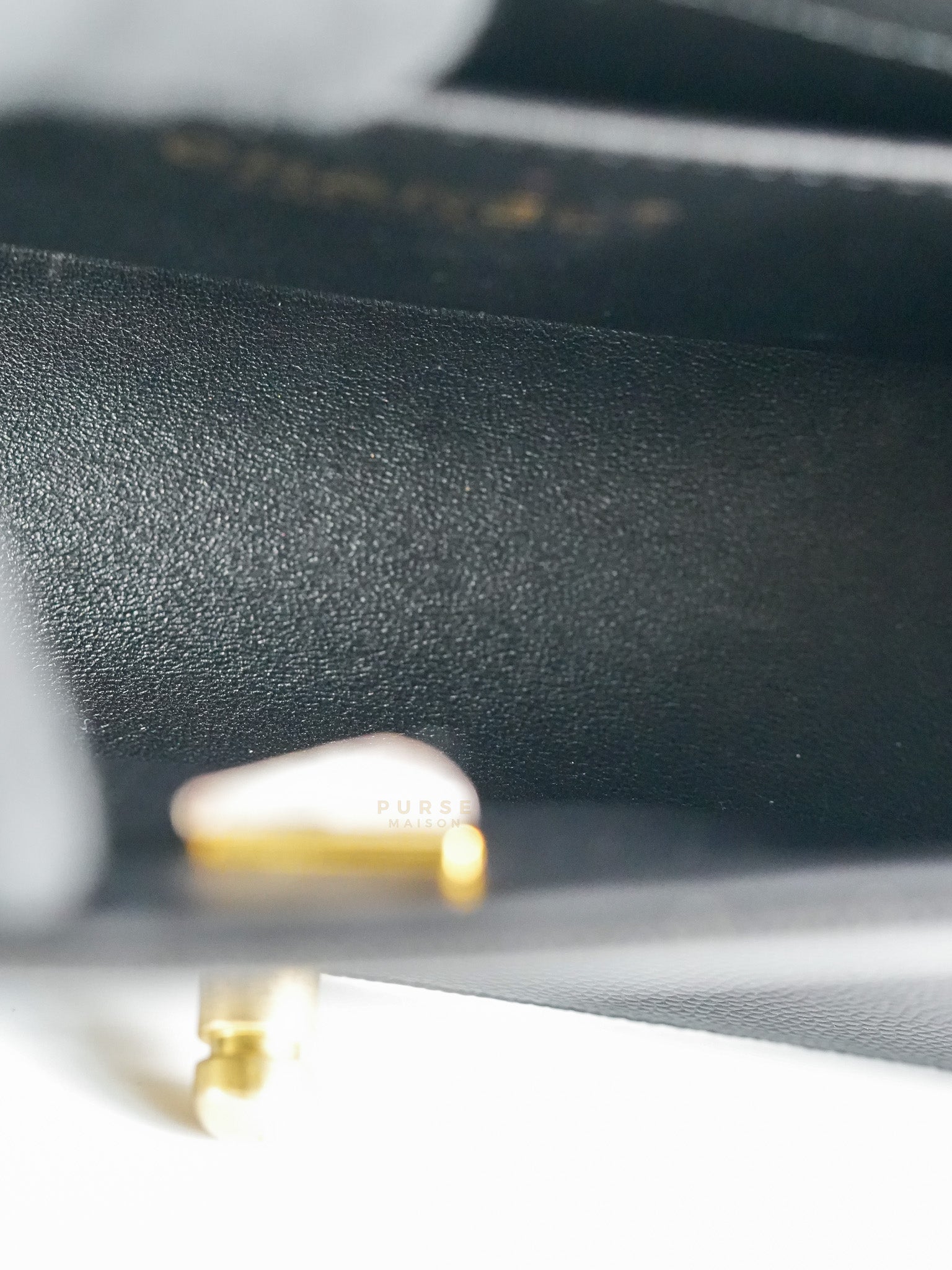 Boy Small Black Caviar Leather and Aged Gold Hardware (Microchip) | Purse Maison Luxury Bags Shop