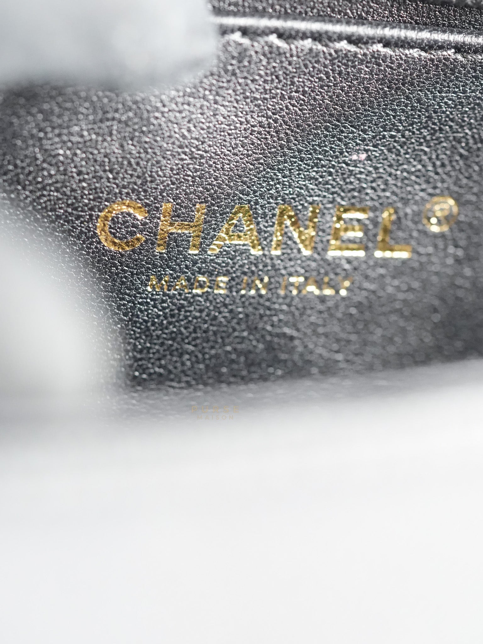 Boy Small Black Caviar Leather and Aged Gold Hardware (Microchip) | Purse Maison Luxury Bags Shop