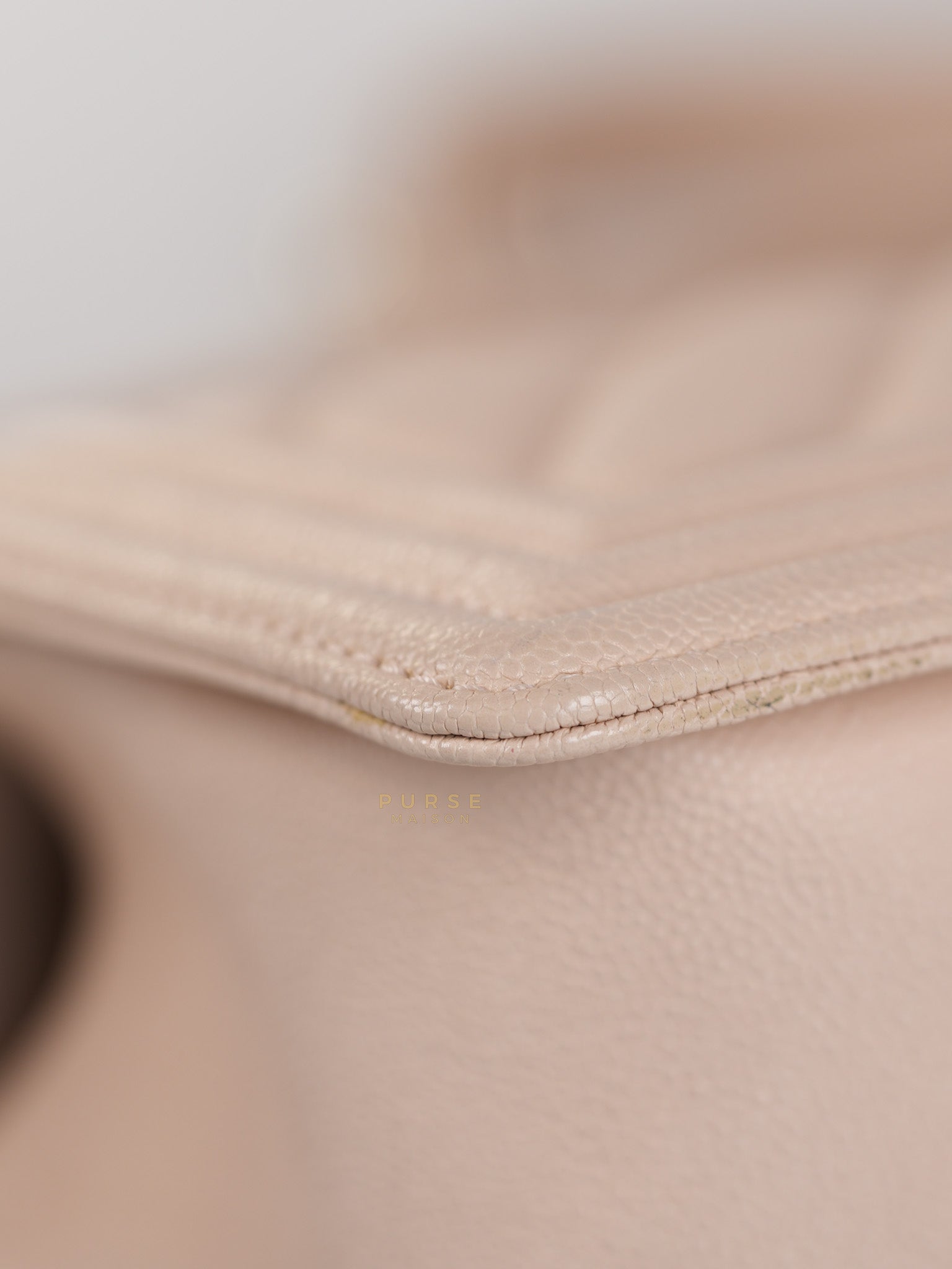 Boy Small Blush Pink Chevron Caviar Leather in Light Gold Hardware Series 30 | Purse Maison Luxury Bags Shop