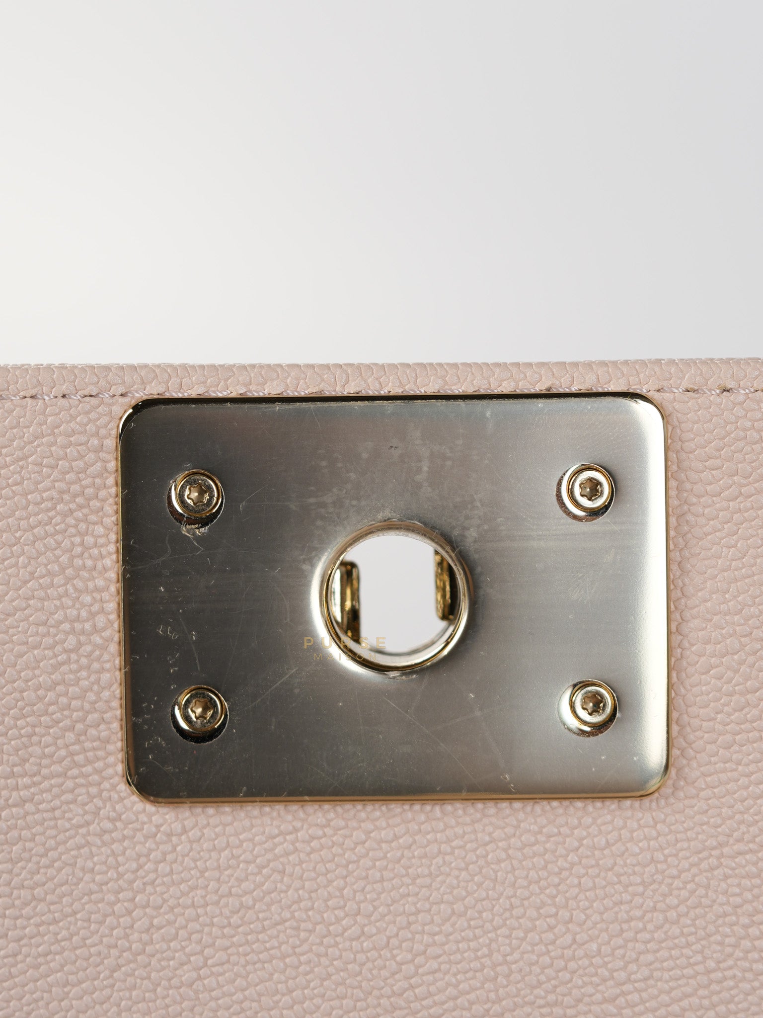 Boy Small Blush Pink Chevron Caviar Leather in Light Gold Hardware Series 30 | Purse Maison Luxury Bags Shop