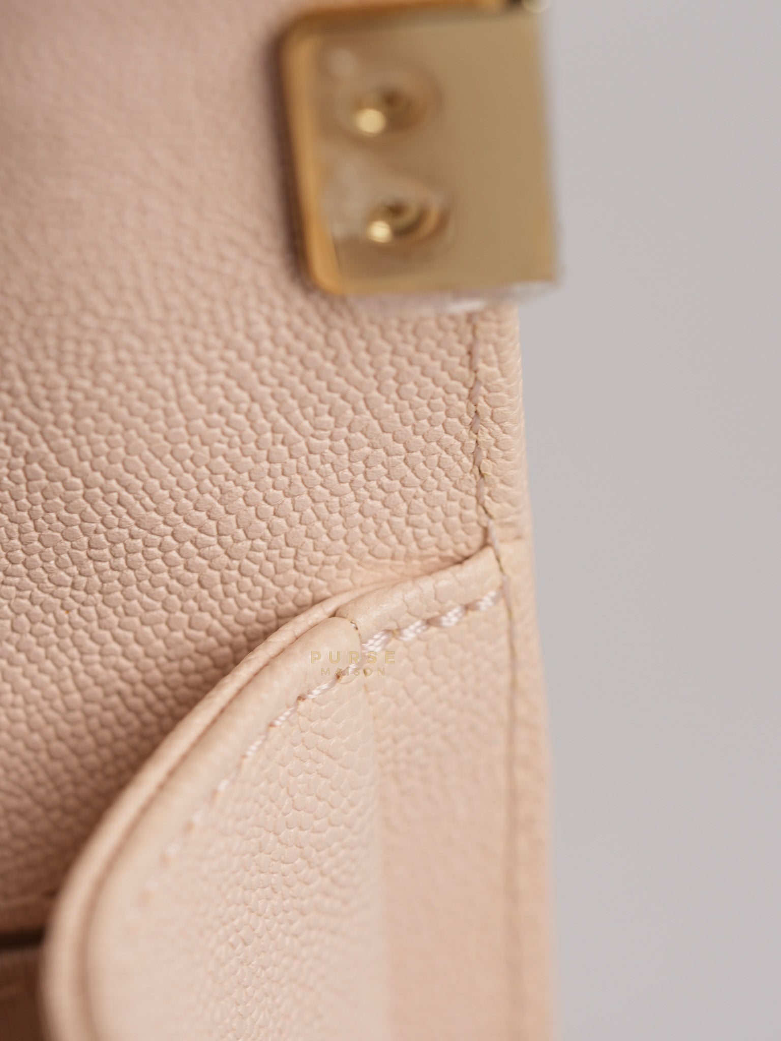 Boy Small Blush Pink Chevron Caviar Leather in Light Gold Hardware Series 30 | Purse Maison Luxury Bags Shop