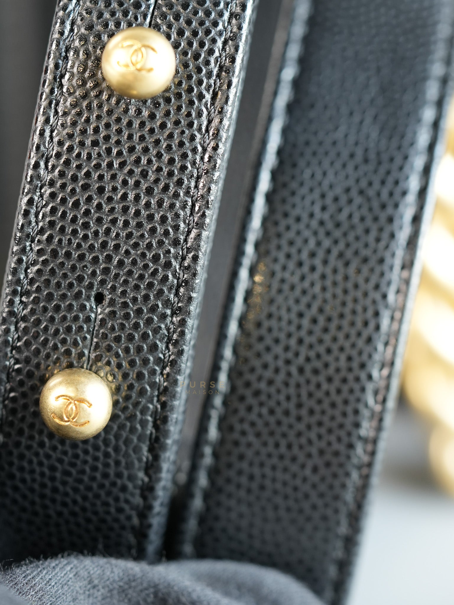 Boy Small Caviar Leather in Aged Gold Hardware (Microchip) | Purse Maison Luxury Bags Shop