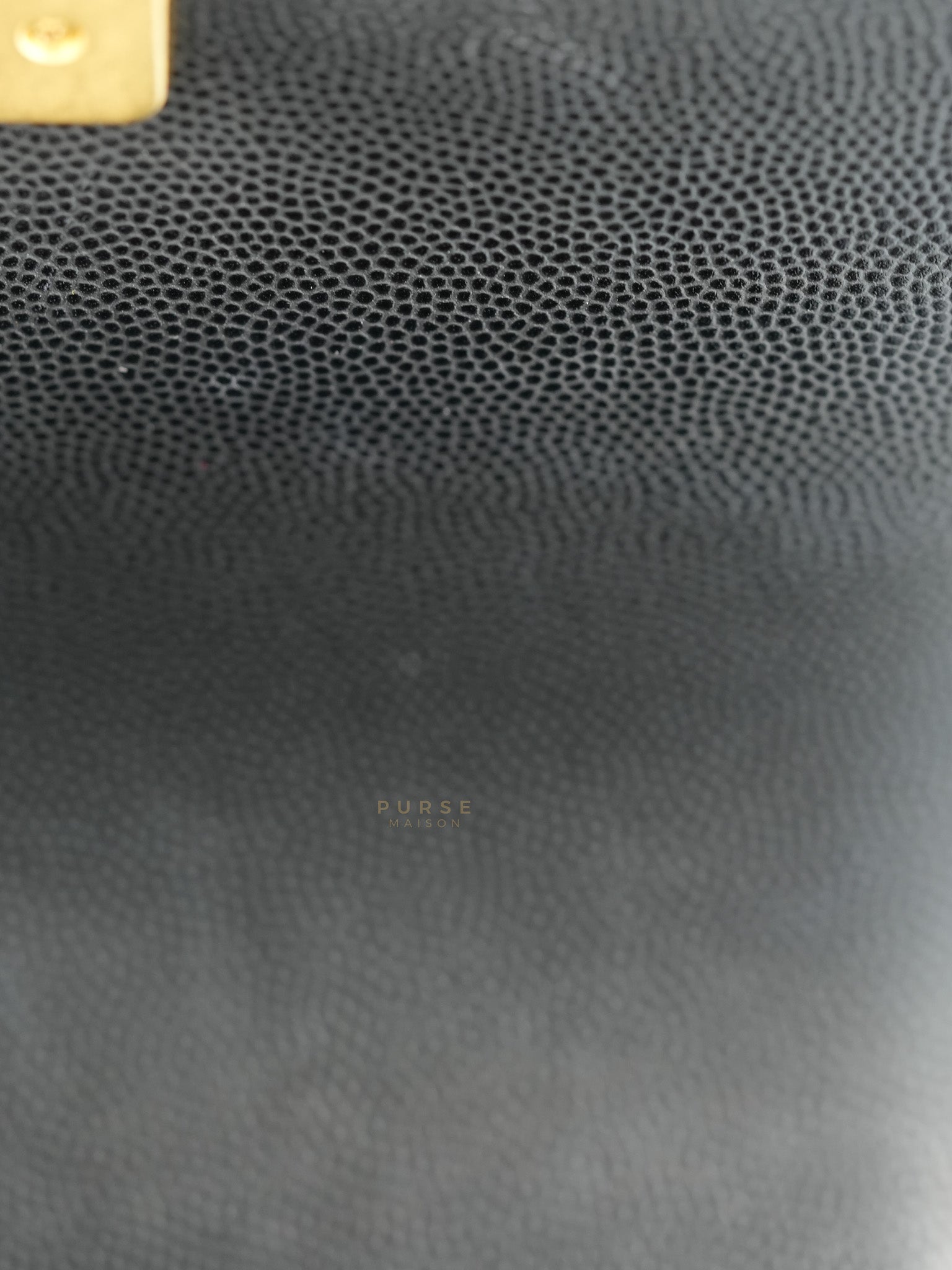 Boy Small Caviar Leather in Aged Gold Hardware (Microchip) | Purse Maison Luxury Bags Shop