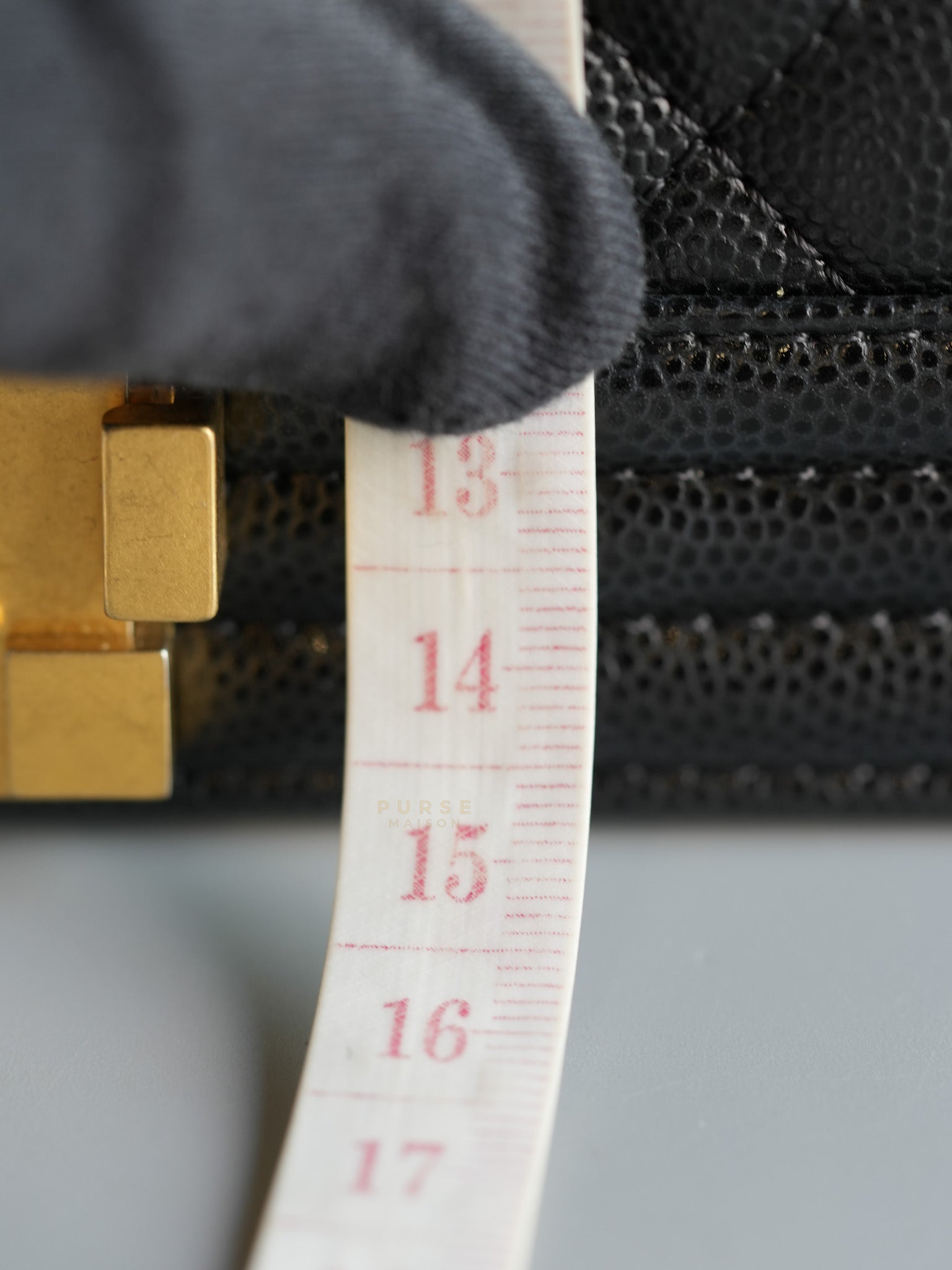 Boy Small Caviar Leather in Aged Gold Hardware (Microchip) | Purse Maison Luxury Bags Shop