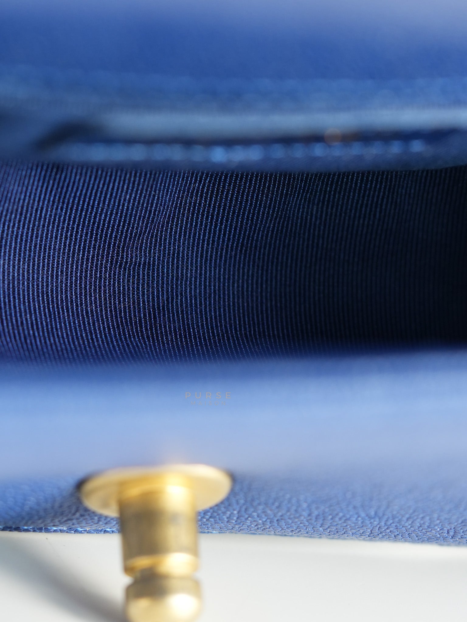 Boy Small Caviar Leather in Royal Blue Aged Gold Hardware(Series 28) | Purse Maison Luxury Bags Shop