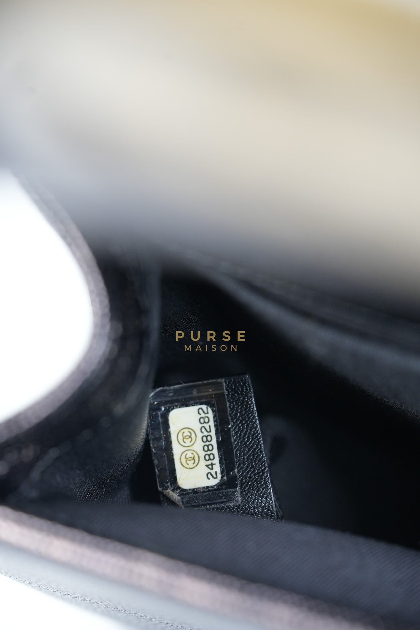 Boy Small Chevron in Black Caviar Leather and Aged Gold Hardware Series 24 | Purse Maison Luxury Bags Shop