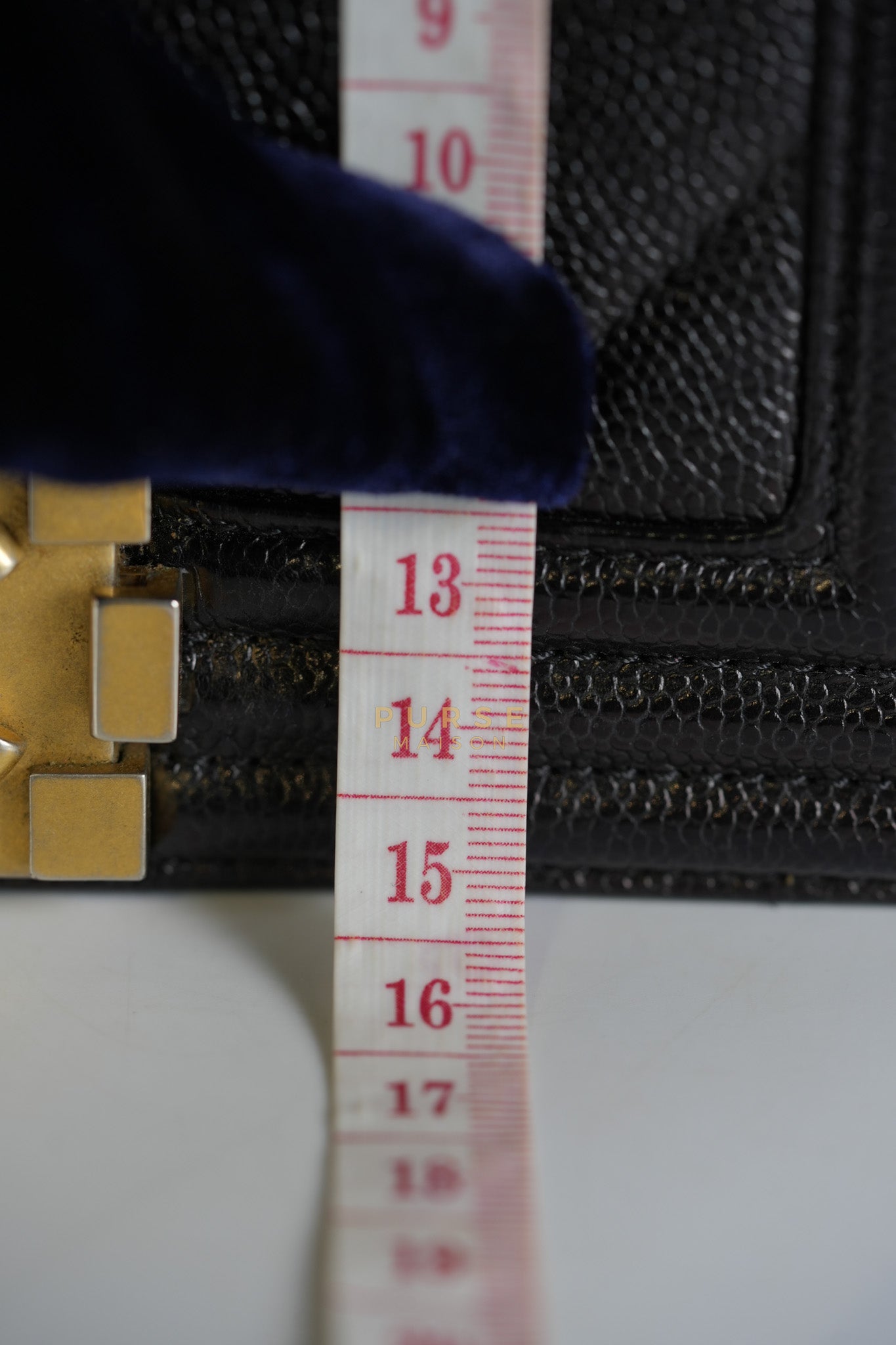 Boy Small Chevron in Black Caviar Leather and Aged Gold Hardware Series 24 | Purse Maison Luxury Bags Shop