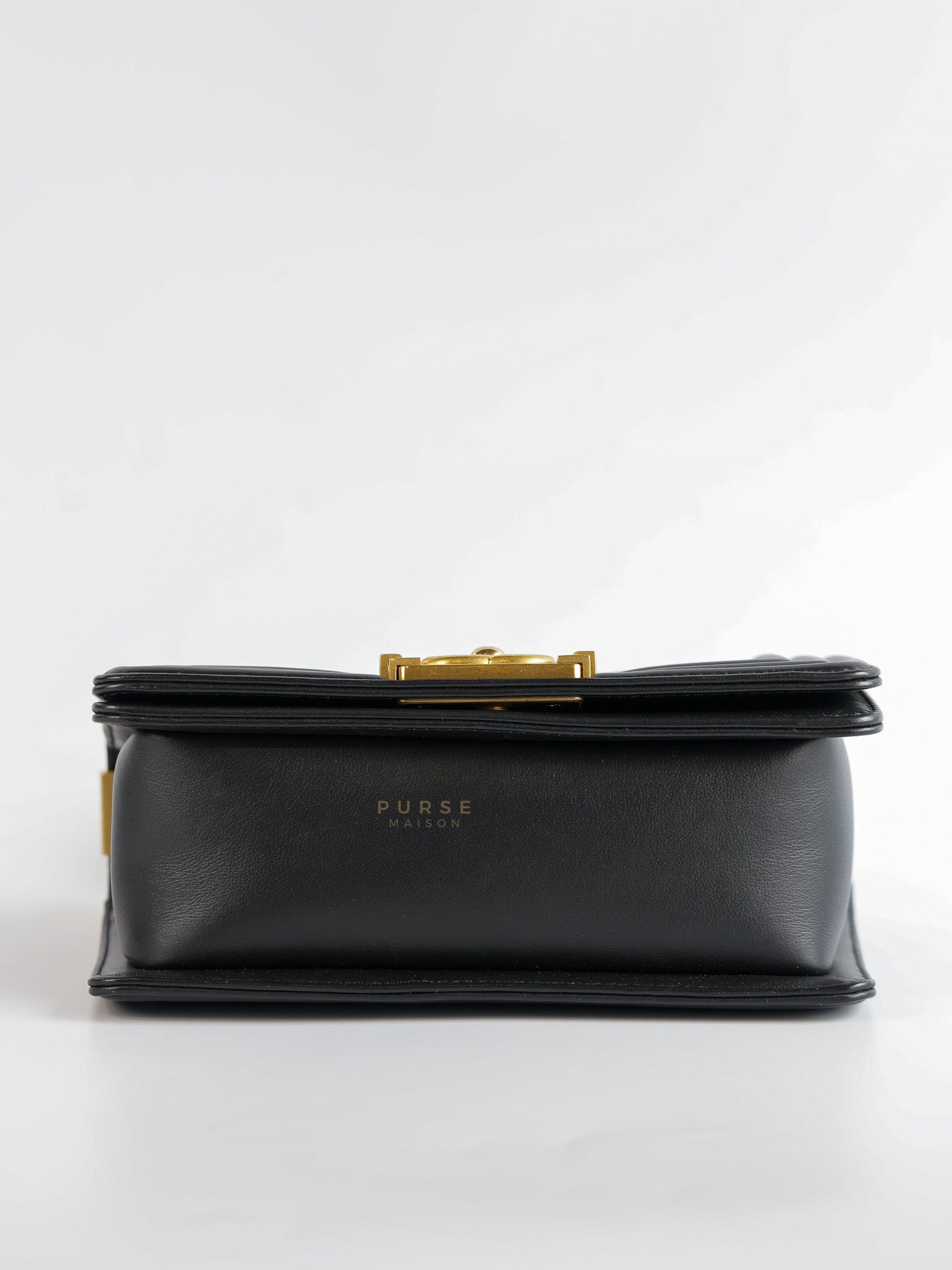 Boy Small Flap Bag Lambskin with Aged Gold Hardware (Microchip) | Purse Maison Luxury Bags Shop