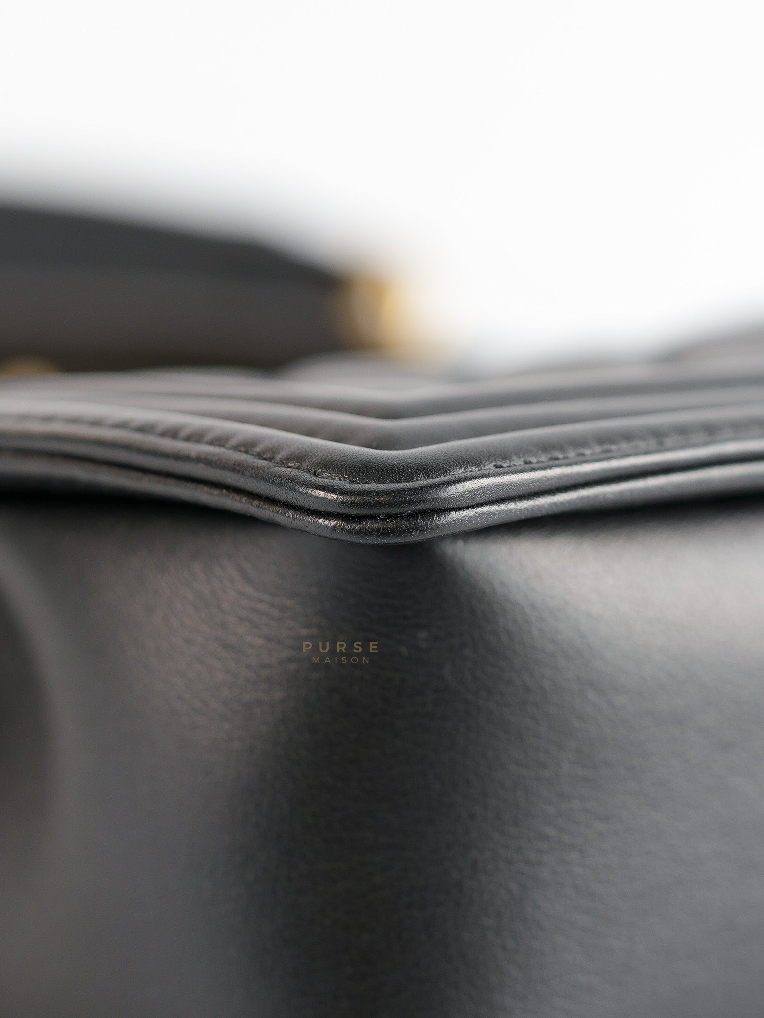 Boy Small Flap Bag Lambskin with Aged Gold Hardware (Microchip) | Purse Maison Luxury Bags Shop
