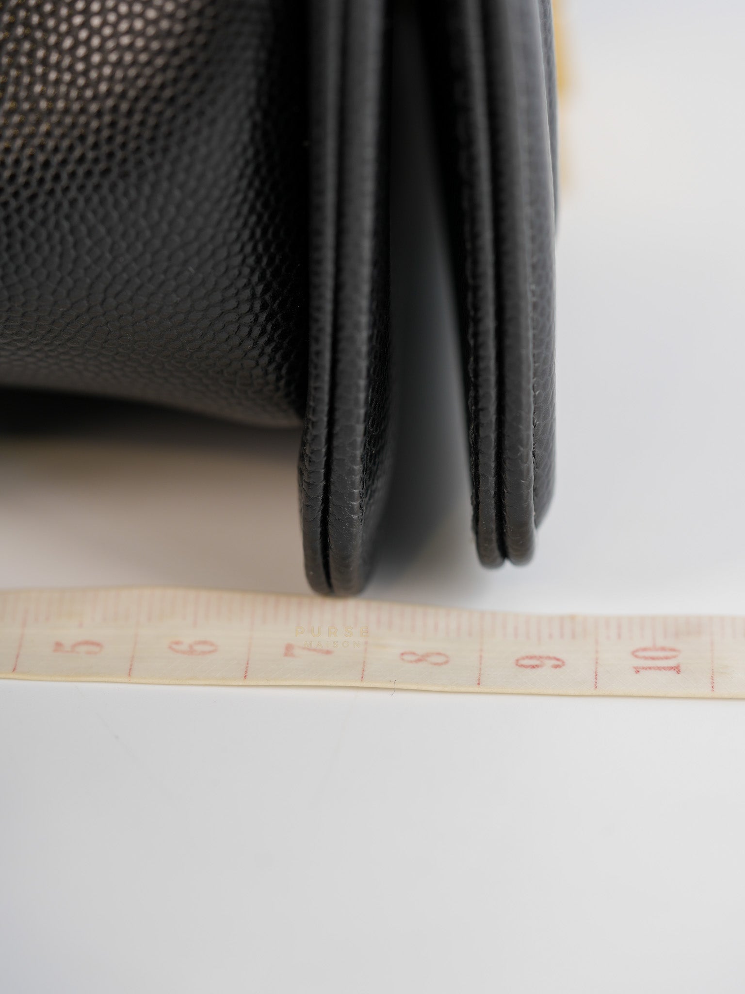Boy Small in Black Caviar Leather and Aged Gold Hardware (Microchip) | Purse Maison Luxury Bags Shop