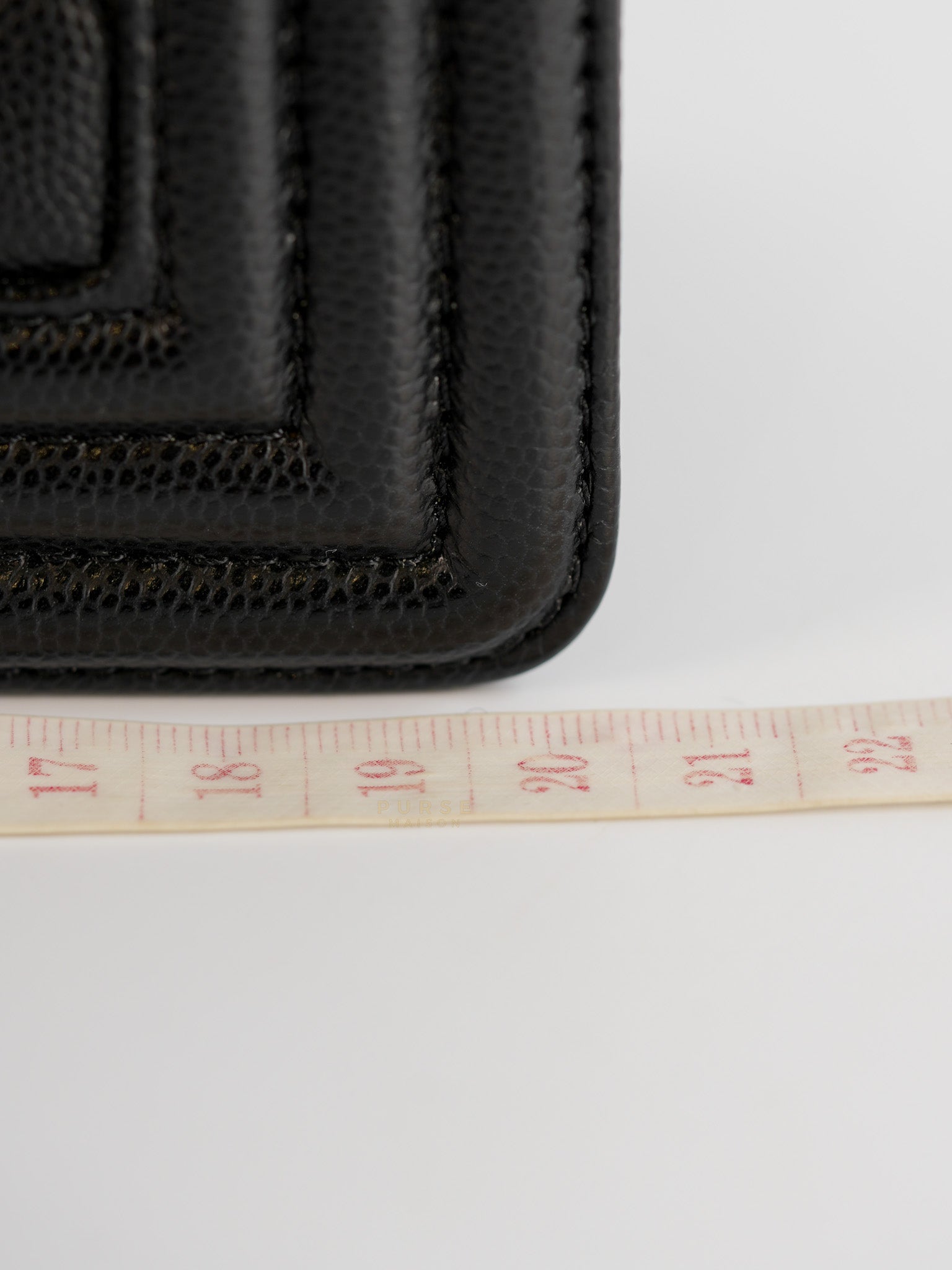 Boy Small in Black Caviar Leather and Aged Gold Hardware (Microchip) | Purse Maison Luxury Bags Shop