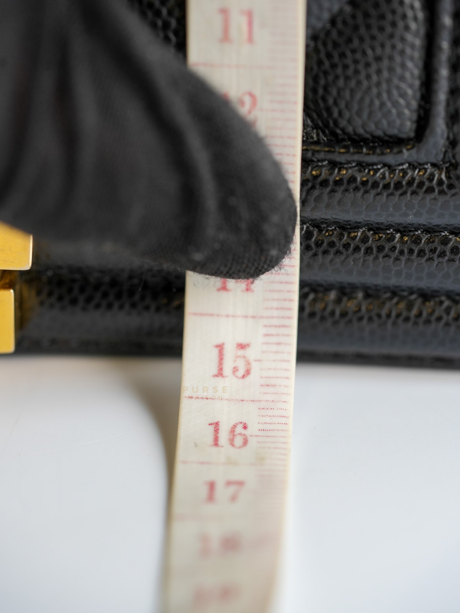 Boy Small in Black Caviar Leather and Aged Gold Hardware (Microchip) | Purse Maison Luxury Bags Shop