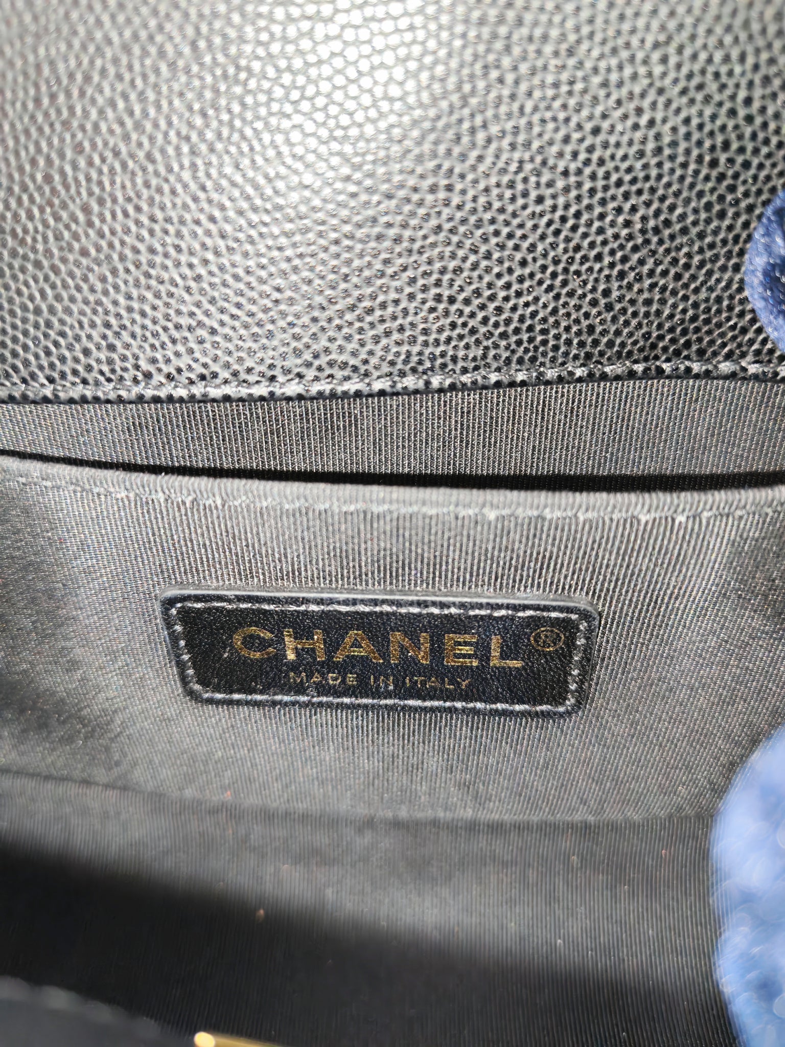 Boy Small in Black Caviar Leather and Aged Gold Hardware (Microchip) | Purse Maison Luxury Bags Shop