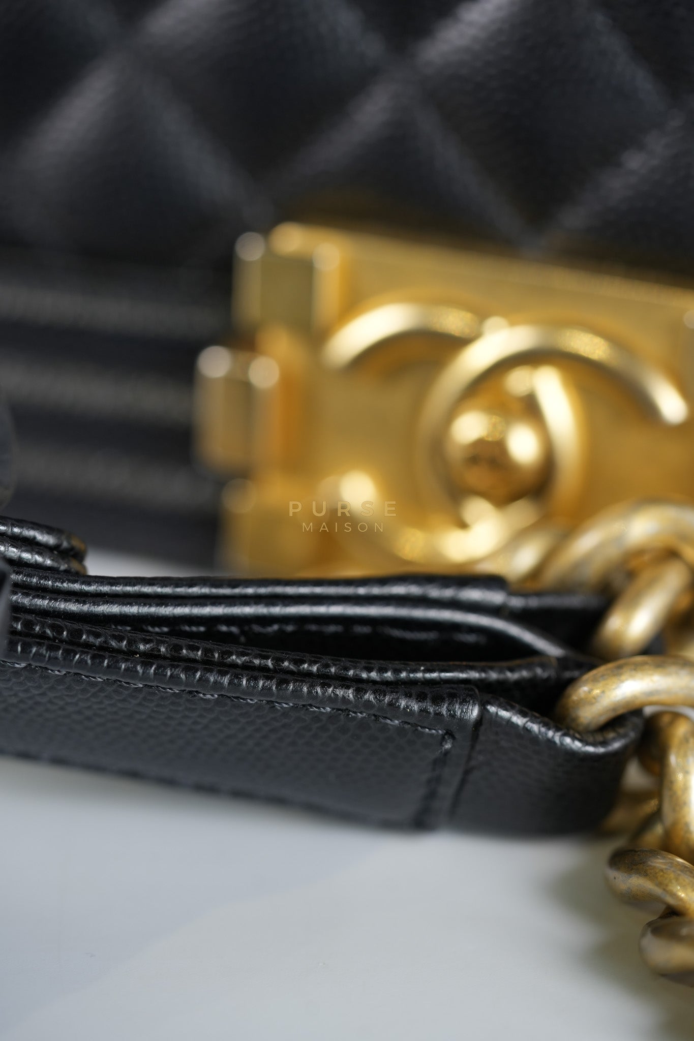 Le Boy Small Black Microchip | Purse Maison Luxury Bags Shop