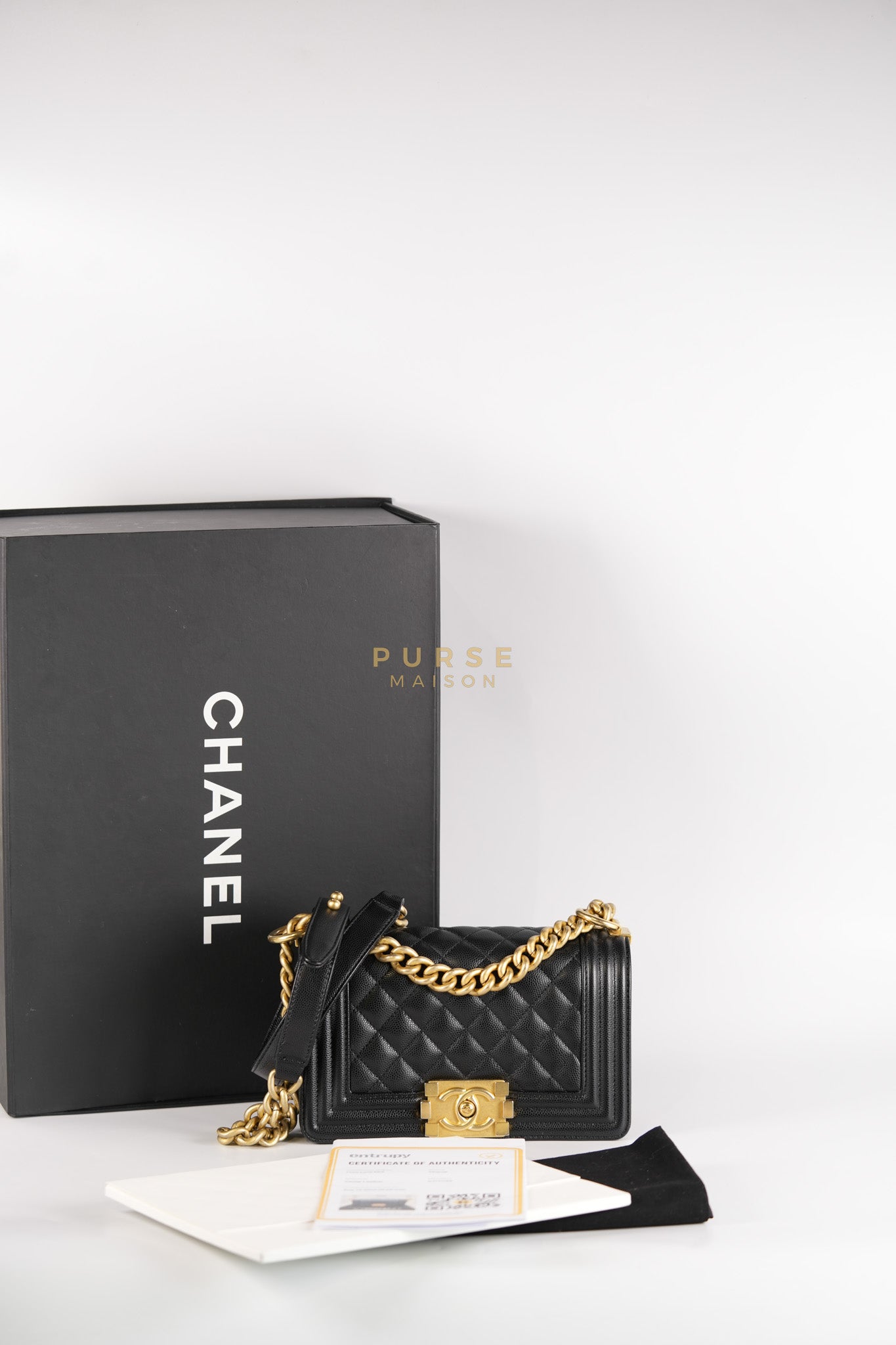 Le Boy Small Black Microchip | Purse Maison Luxury Bags Shop