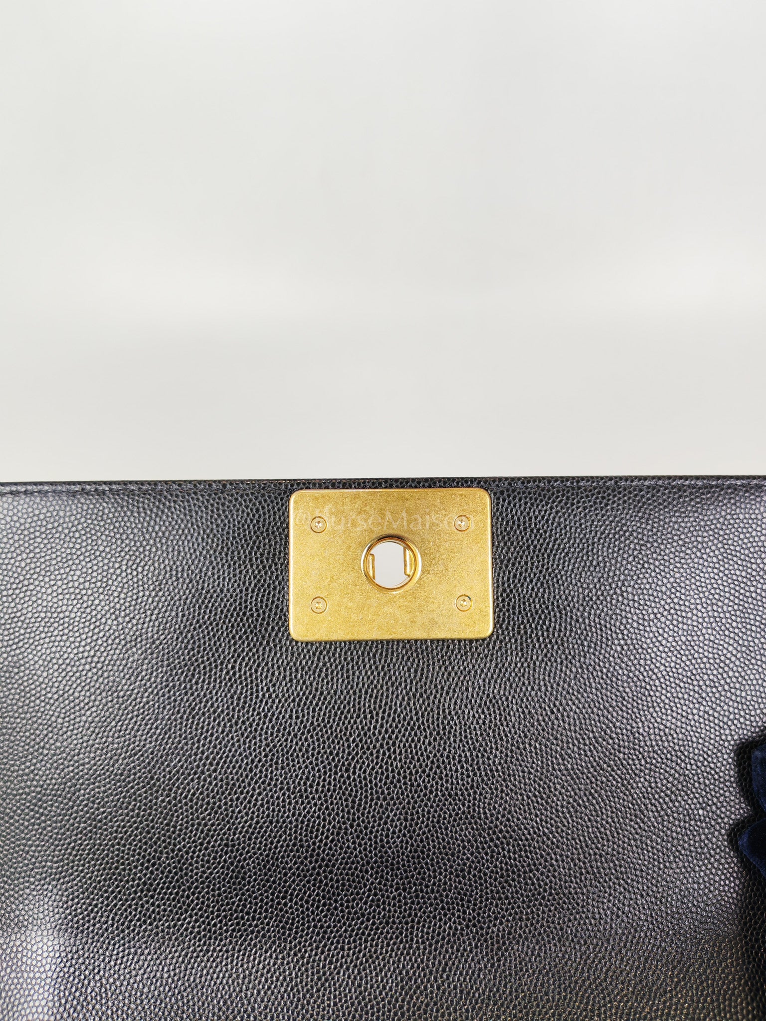 Boy Small in Black Caviar Leather and Aged Gold Hardware Series 31 | Purse Maison Luxury Bags Shop