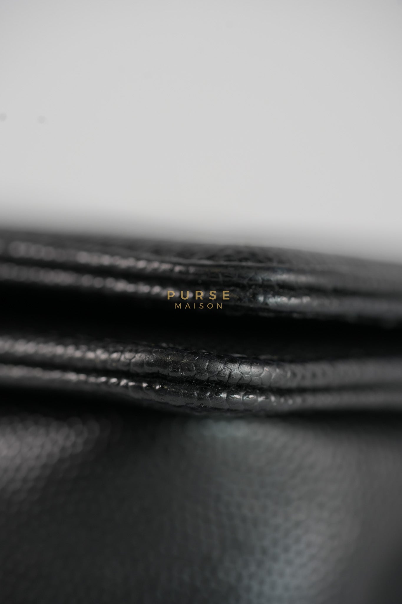 Boy Small in Black Caviar Leather & Gold Hardware Microchip | Purse Maison Luxury Bags Shop