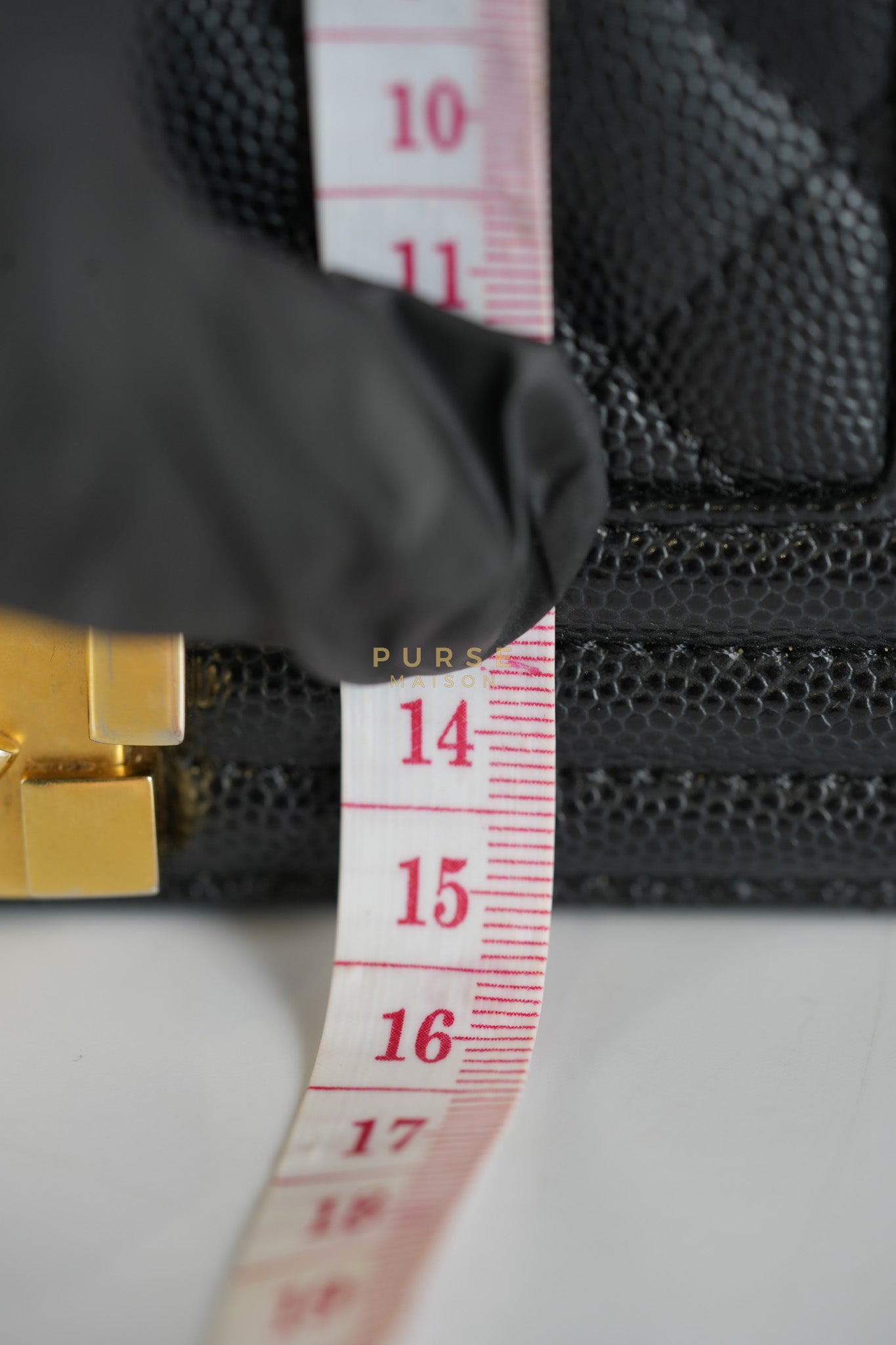 Boy Small in Black Caviar Leather & Gold Hardware Microchip | Purse Maison Luxury Bags Shop