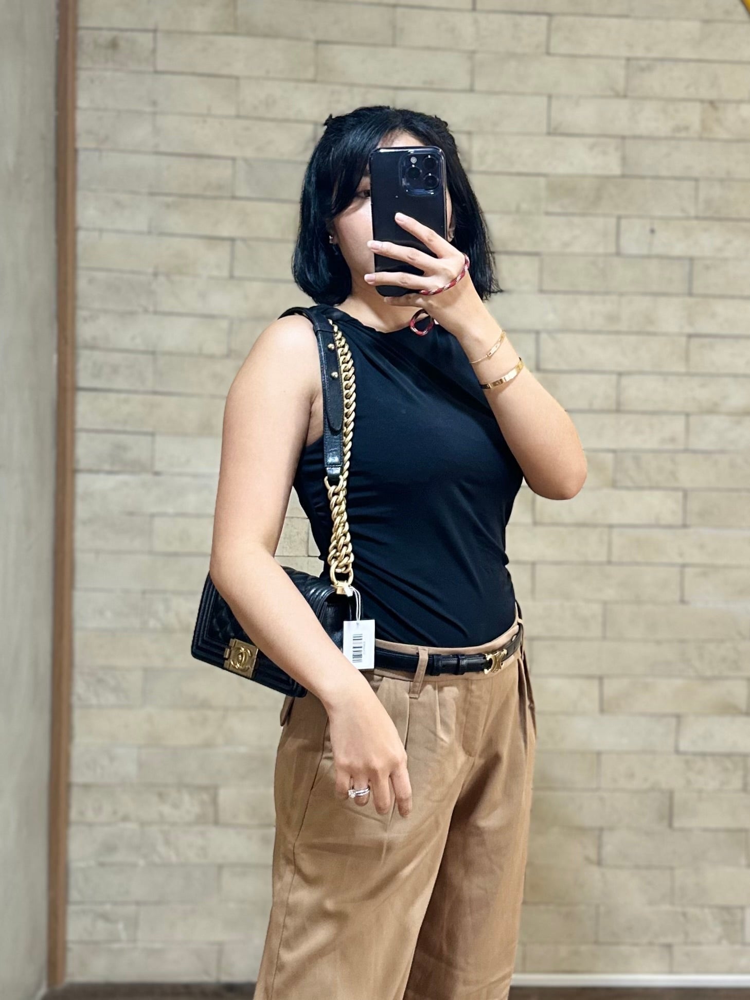 Boy Small Black Caviar in Aged Gold Hardware Series 29 | Purse Maison Luxury Bags Shop