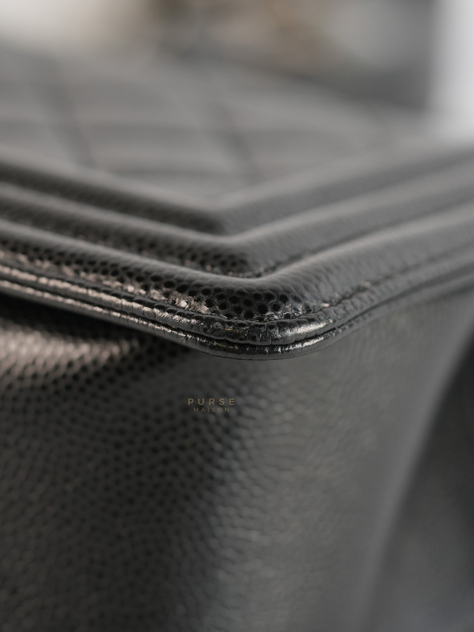 Boy Small in Black Caviar Leather Ruthenium Hardware(Series 29) | Purse Maison Luxury Bags Shop