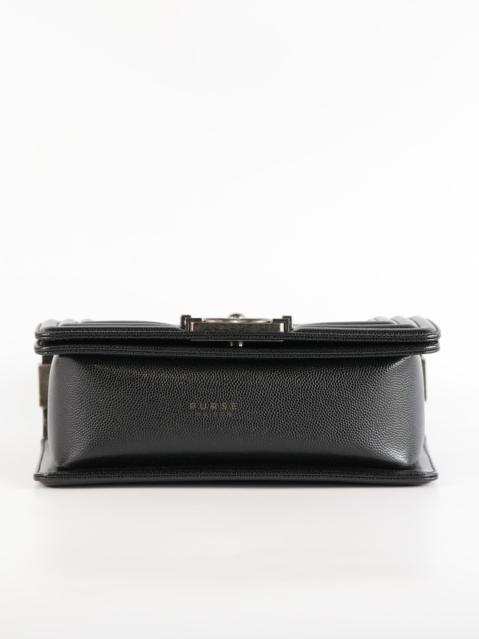 Boy Small in Black Caviar Leather Ruthenium Hardware(Series 29) | Purse Maison Luxury Bags Shop